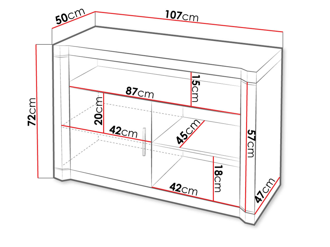 TV-Möbel Lorelie 110 (Trüffel eichenholzoptik)