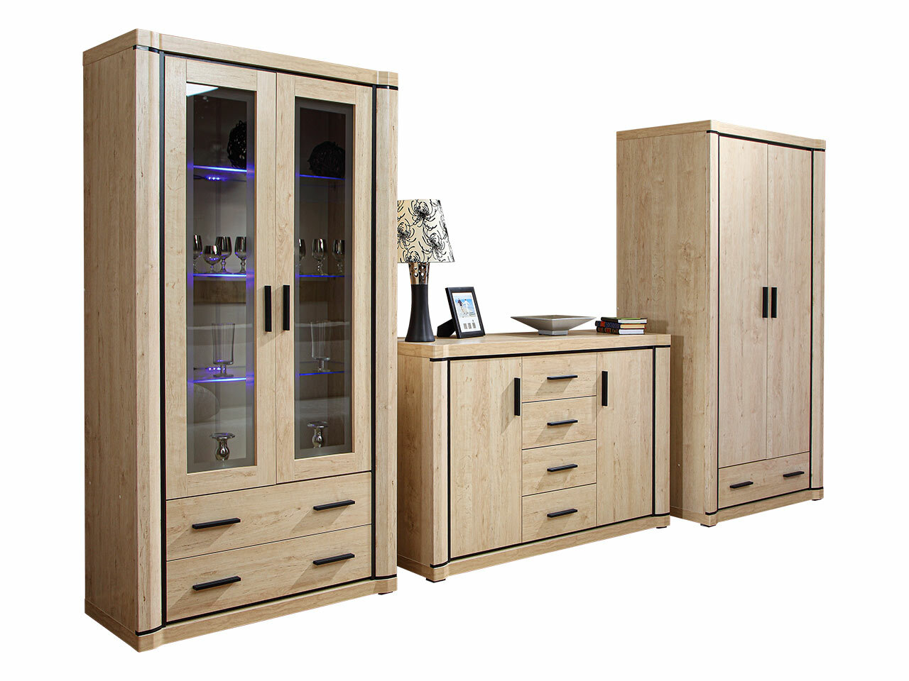 Wohnzimmer-Sets Lorelie 125 (Sonoma eichenholz)