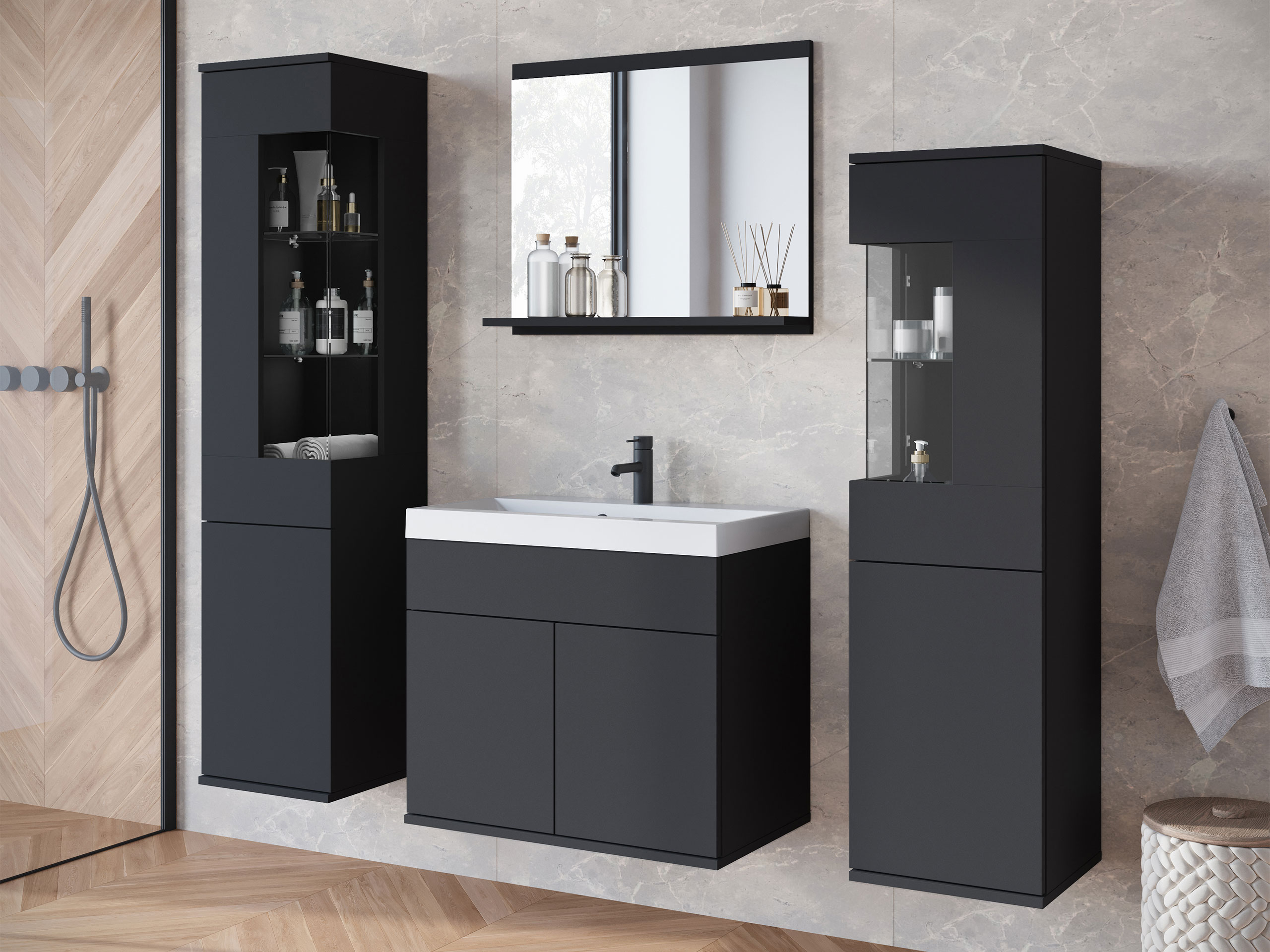 Badezimmer-Set Sarasota 194 (Graphit)