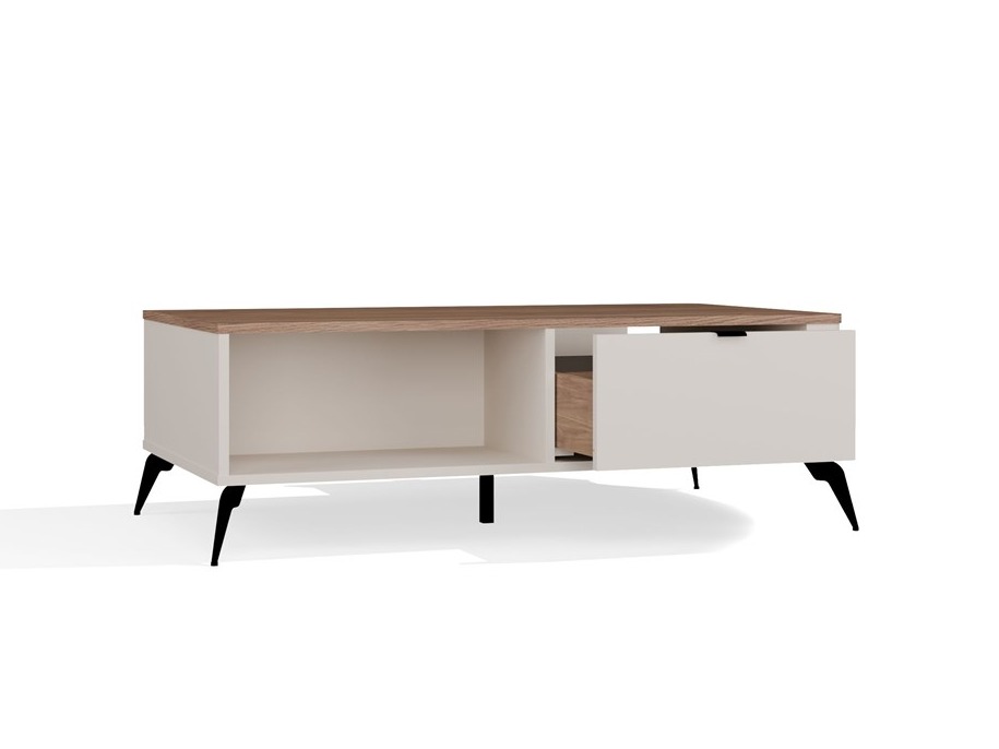 Couchtisch Soavie 107 (Kaschmir + Eichenholzoptik)
