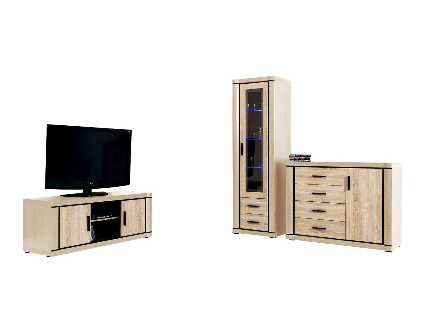 Wohnzimmer-Set Lorelie 122 (Sonoma-Eiche)