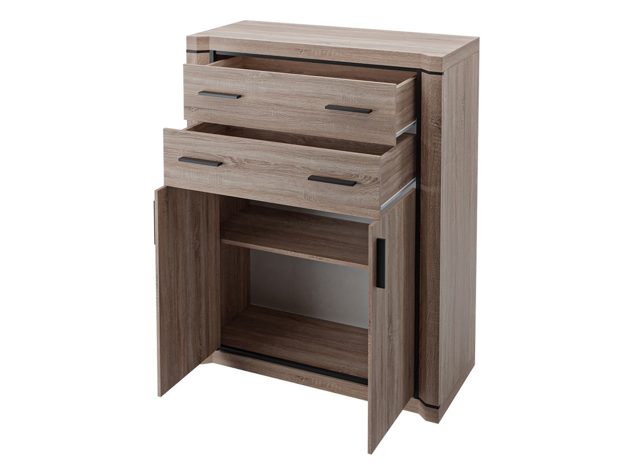 Wohnzimmer-Set Lorelie 124 (Sonoma-Eiche)