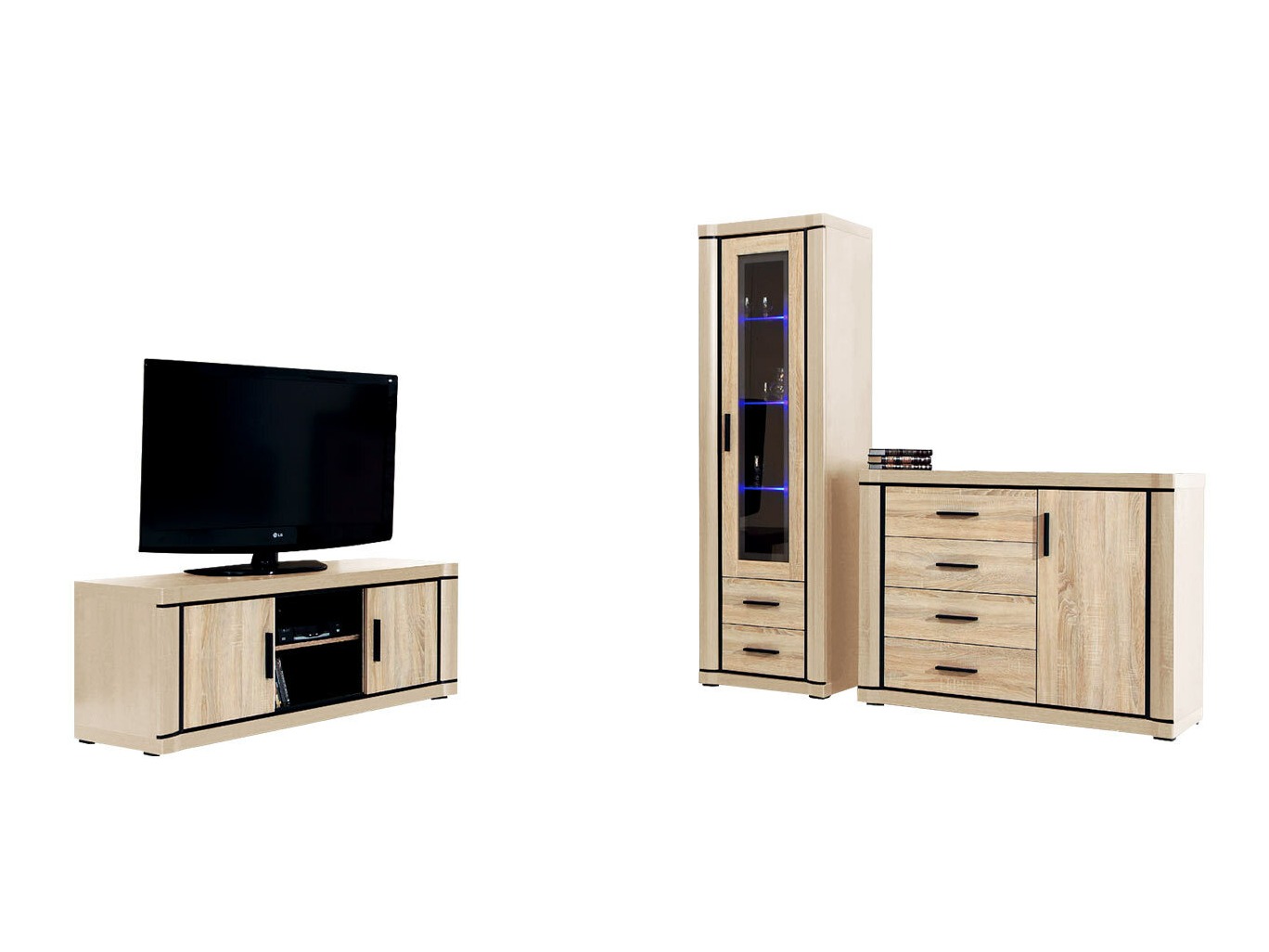 Wohnzimmer-Sets Lorelie 122 (Sonoma eichenholz)