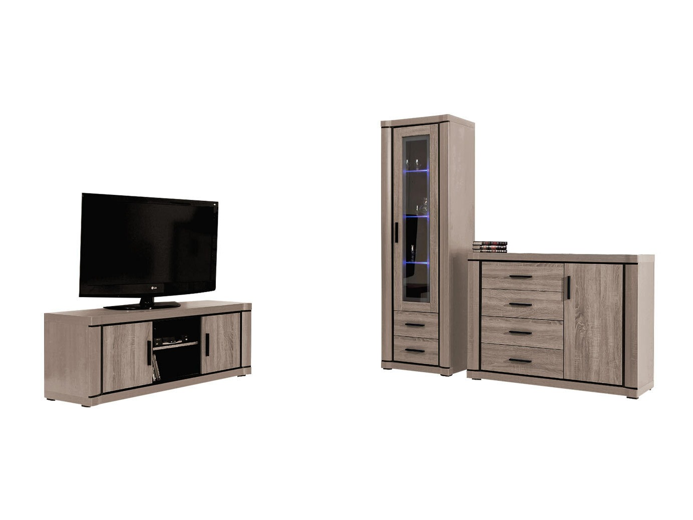 Wohnzimmer-Sets Lorelie 122 (Trüffel eichenholzoptik)