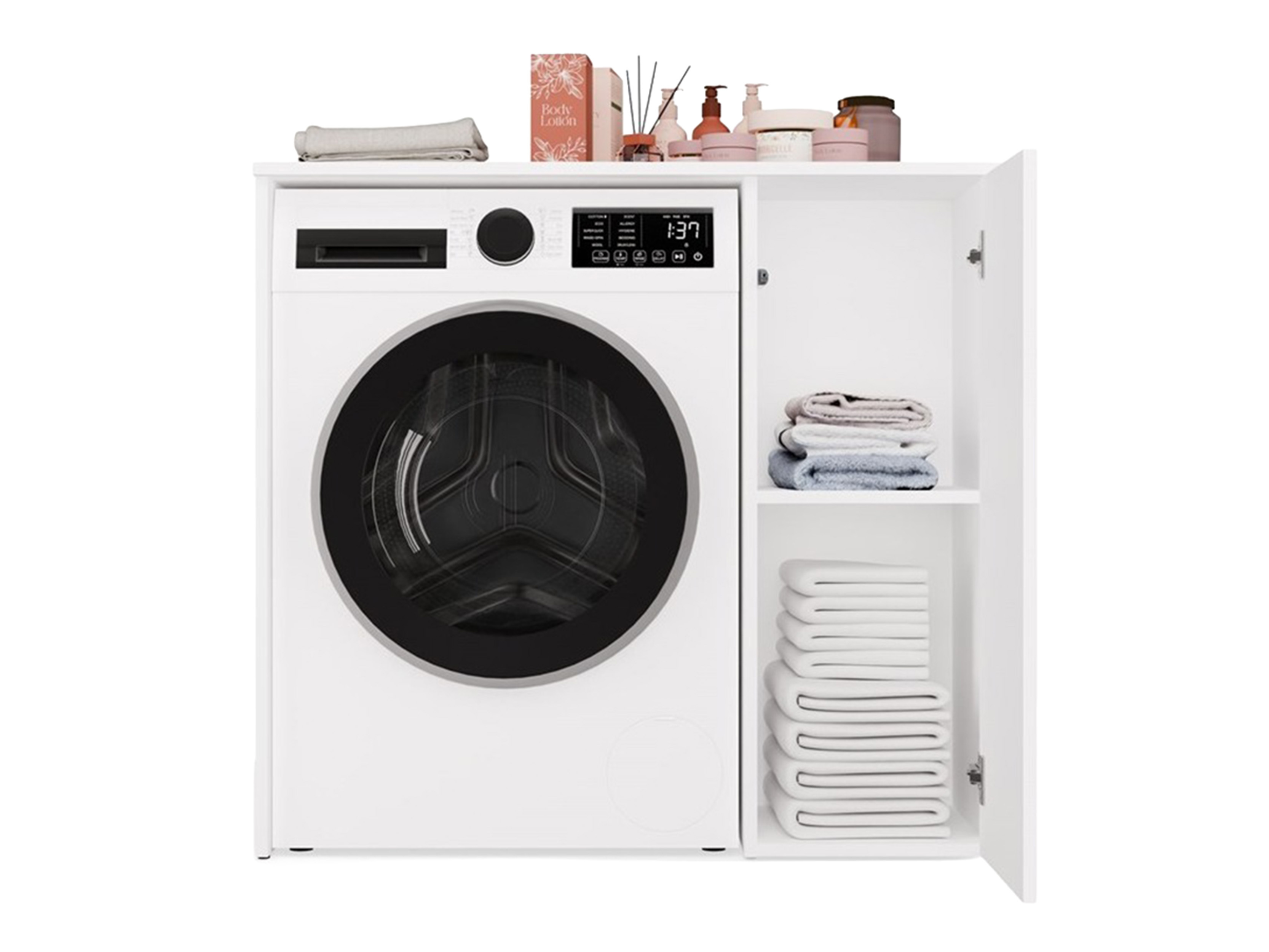 Stehender Badezimmerschrank Balelbo 114 (Weiss)