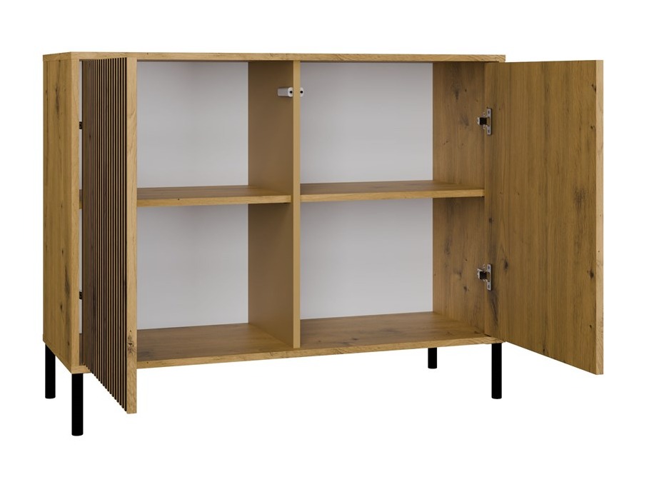 Sideboard Orlsone 109 (Artisan Eichenholzoptik + Schwarz)