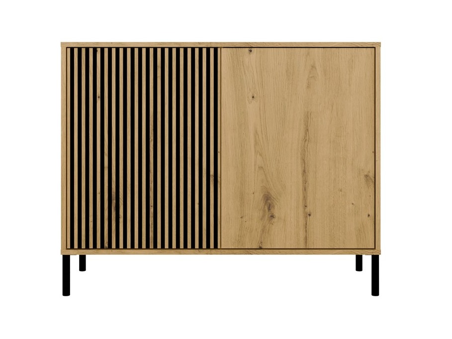 Sideboard Orlsone 109 (Artisan Eichenholzoptik + Schwarz)