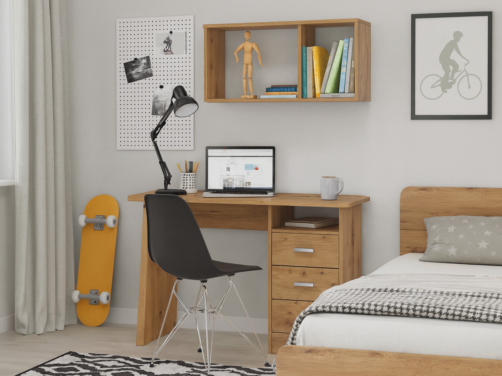 Bürotisch Ontario 204 (Artisan Eichenholzoptik)