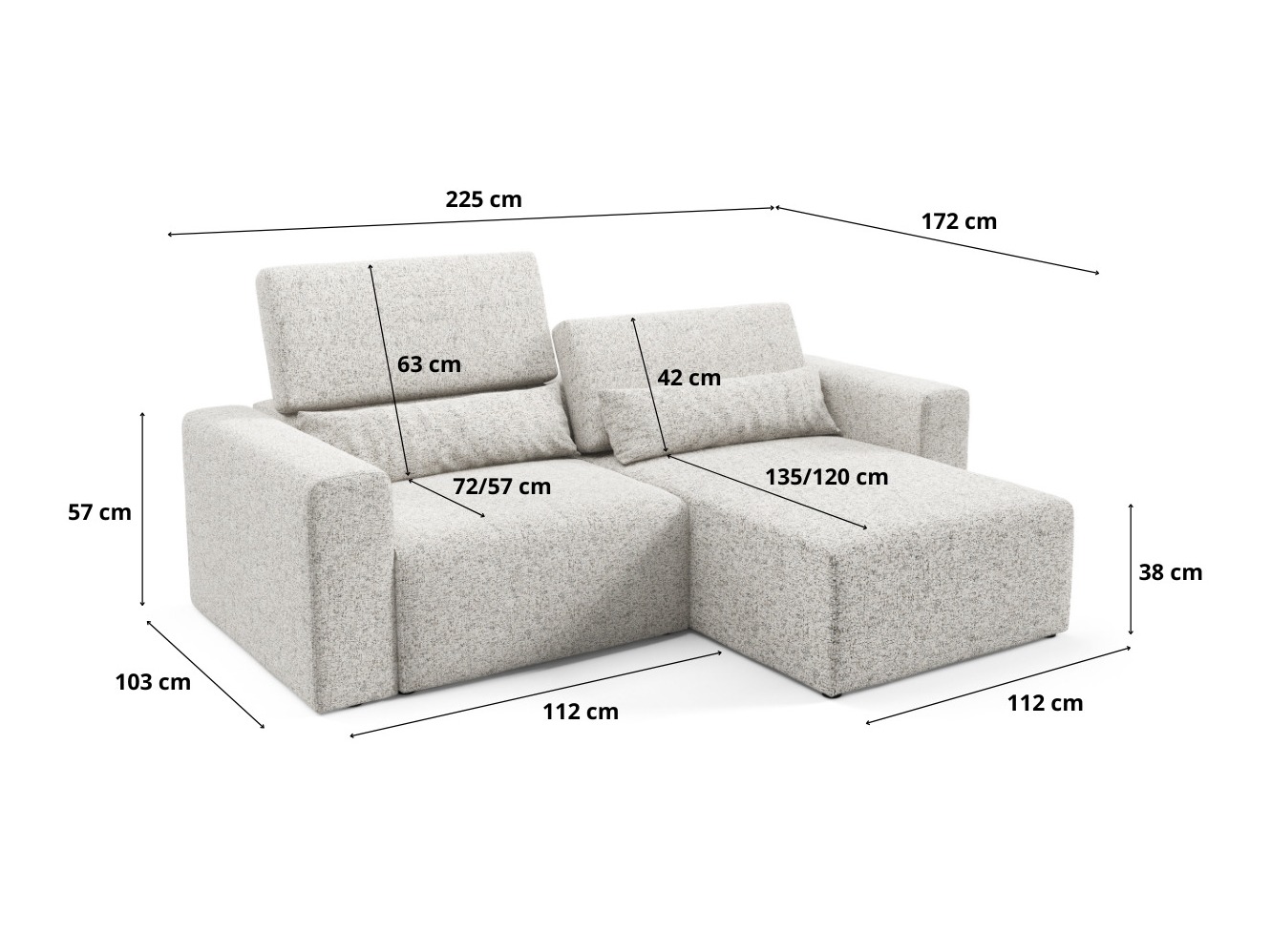 Modulares Ecksofa Virorle 105 (Puente 06)