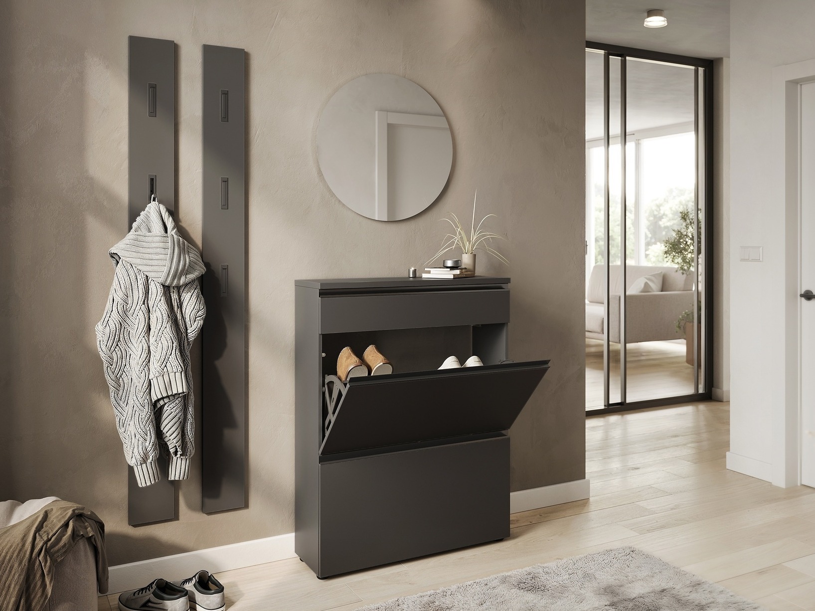 Schuhschrank Sacramento 529 (Graphit)