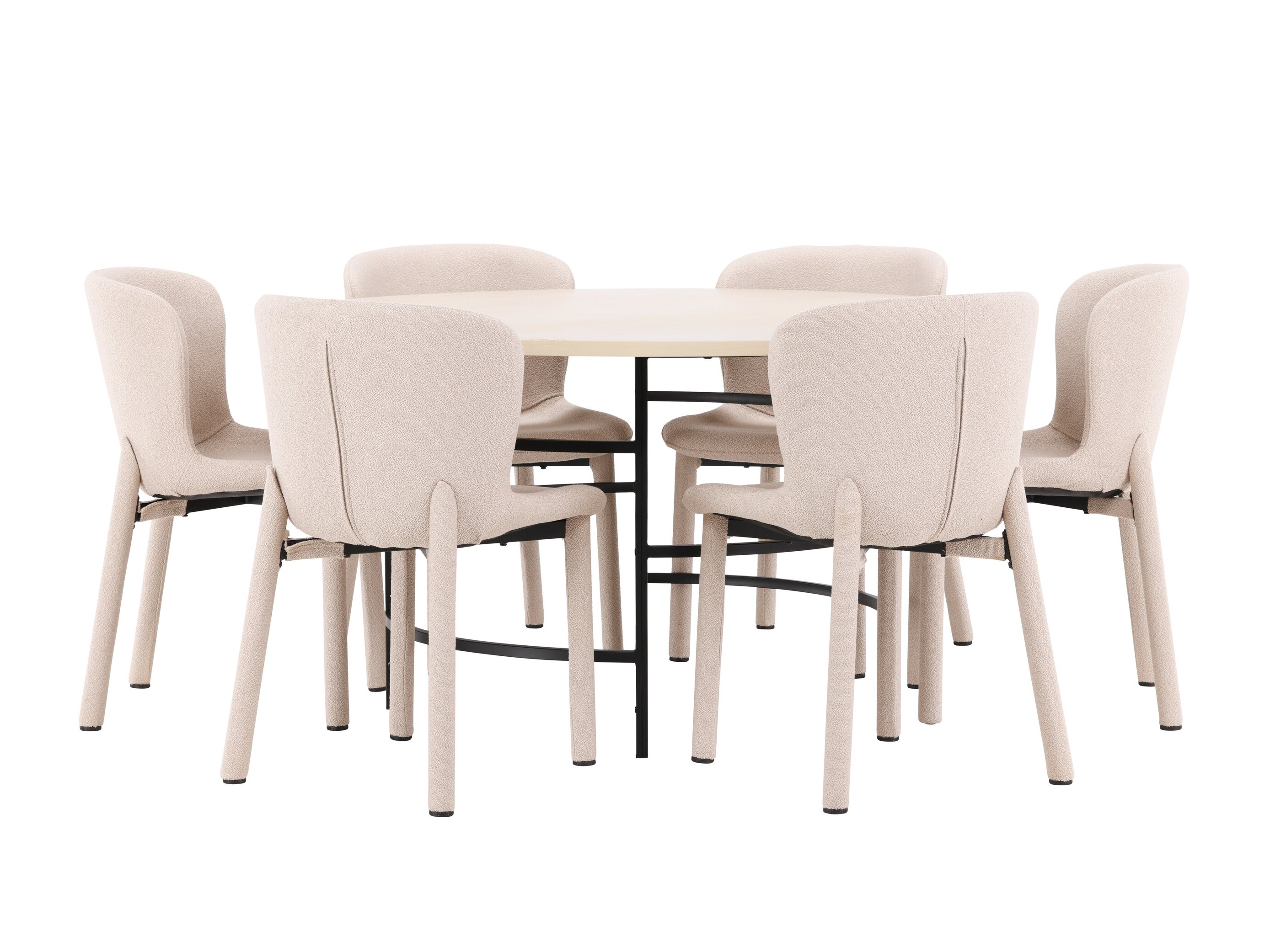 Essgruppe Dallas 4987 (Hellbraun + Schwarz)