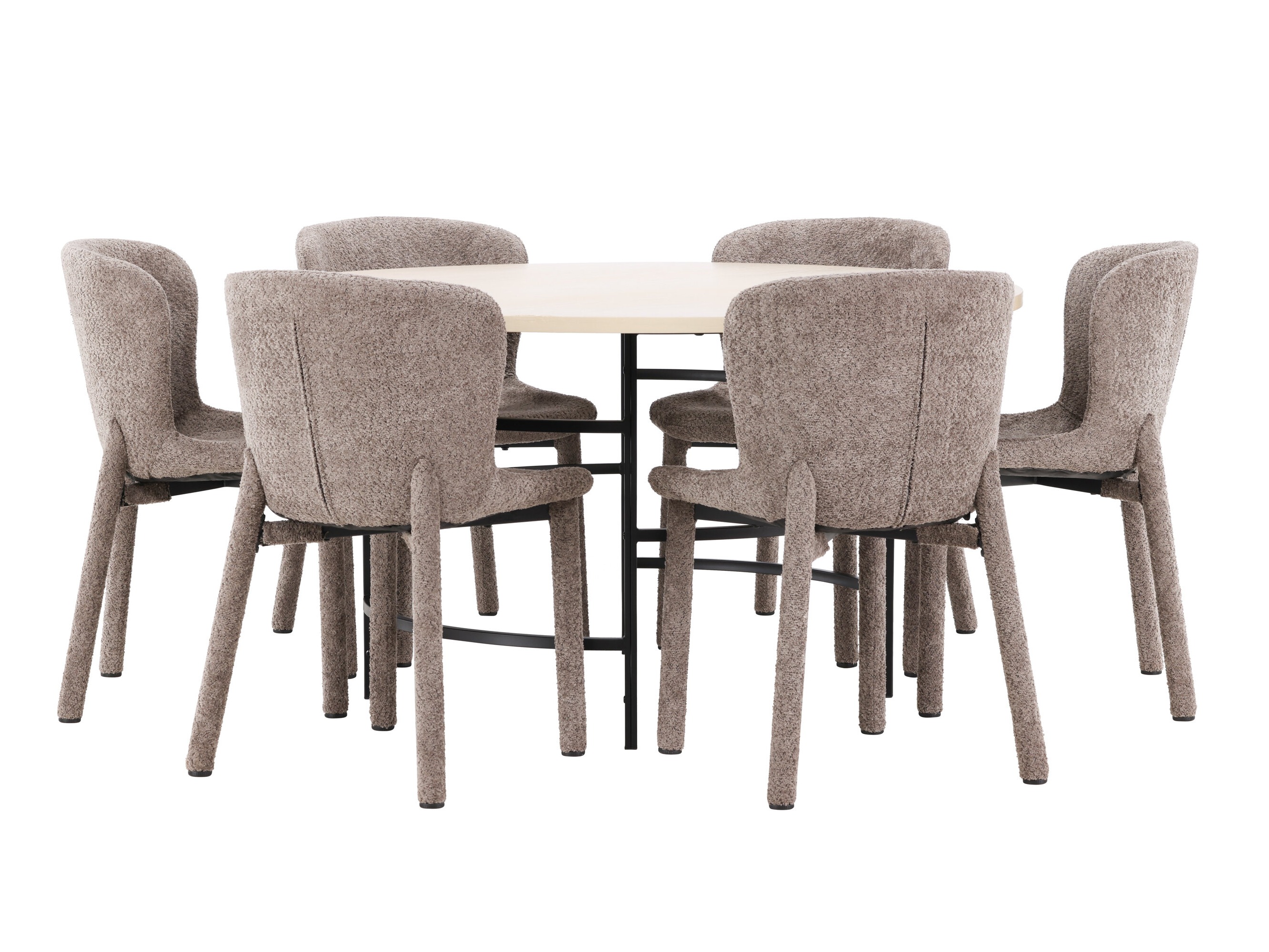 Essgruppe Dallas 4987 (Hellbraun + Schwarz)