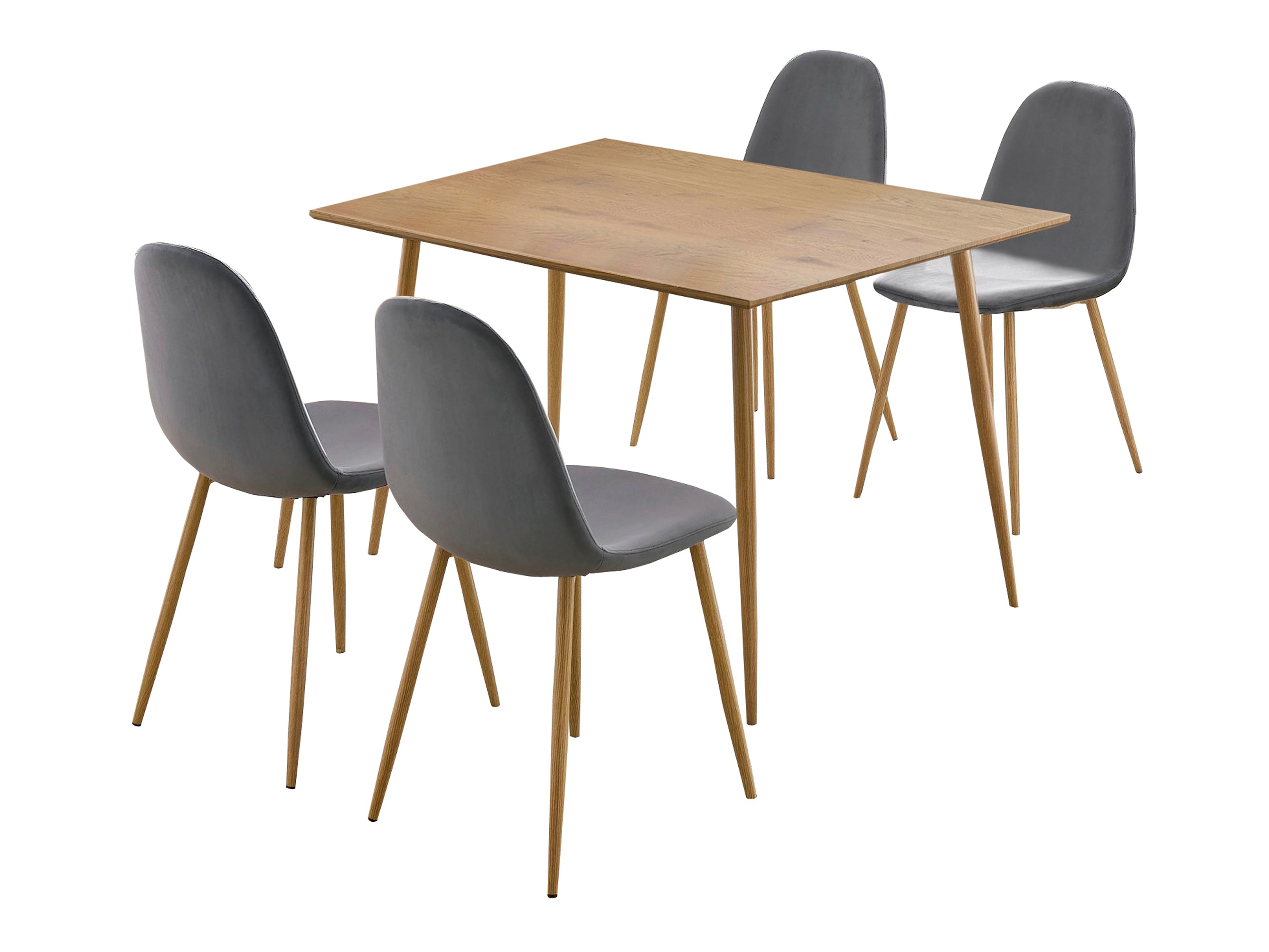 Essgruppe Denton 764 (Anthrazit + Eichenholzoptik)