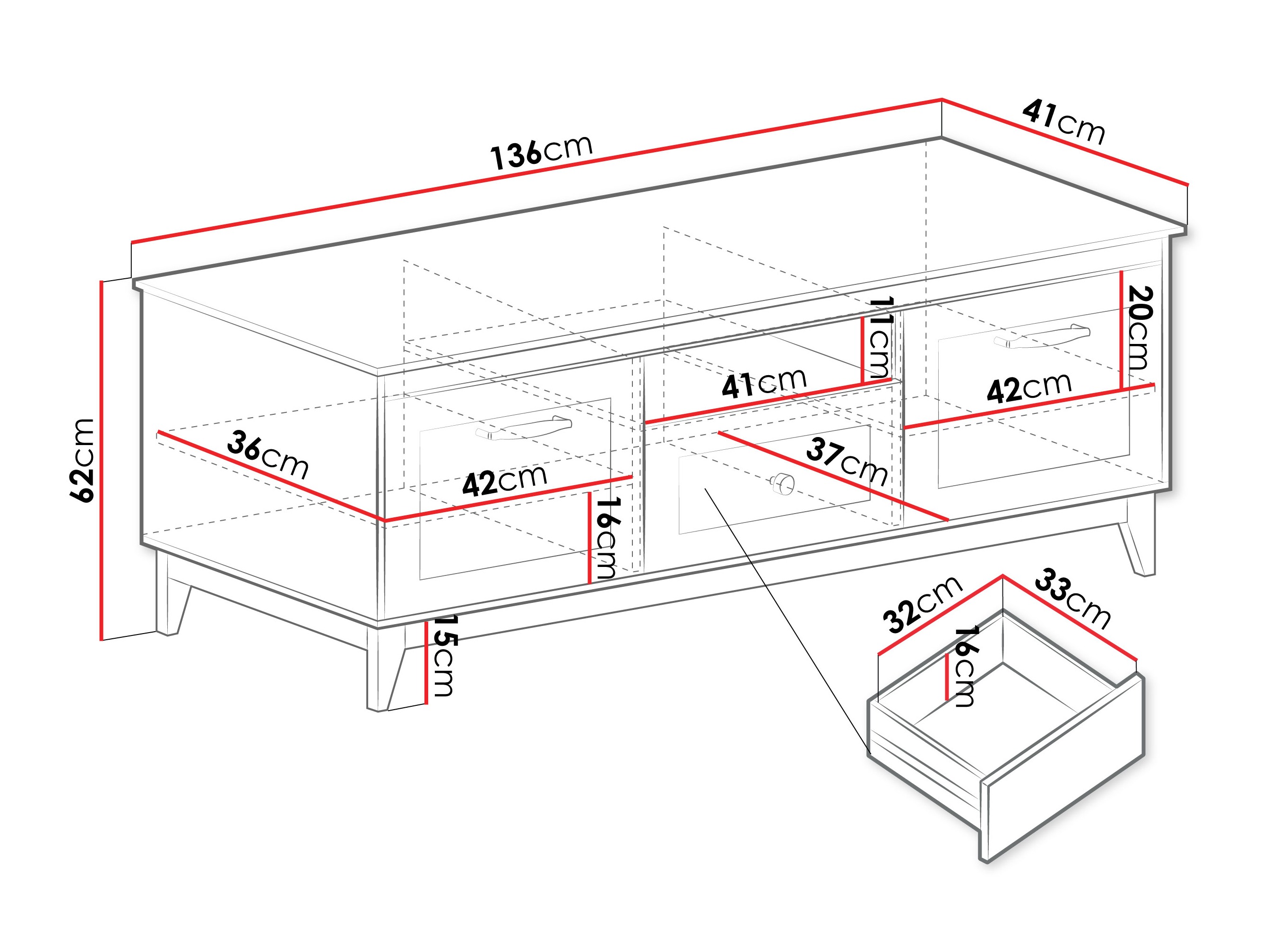 TV-Möbel Sonfera 107