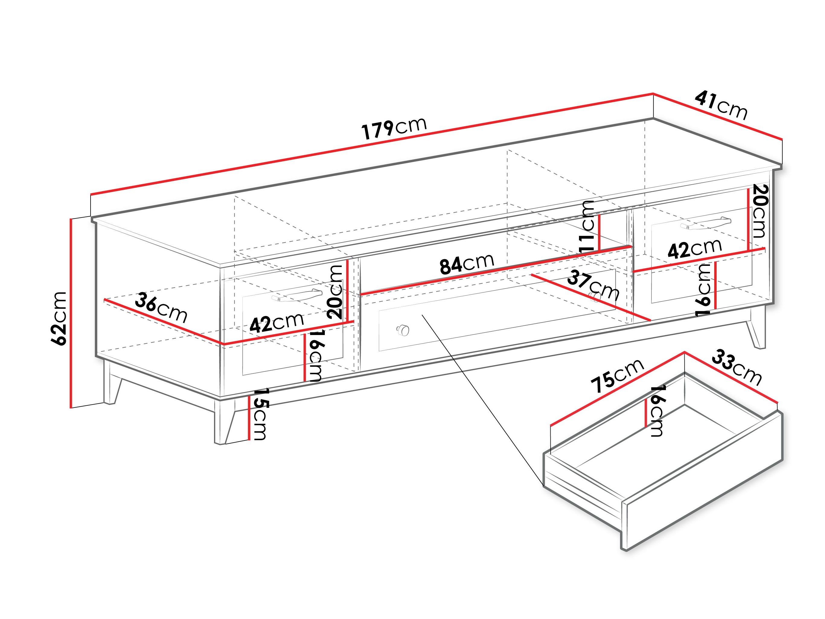 TV-Möbel Sonfera 108