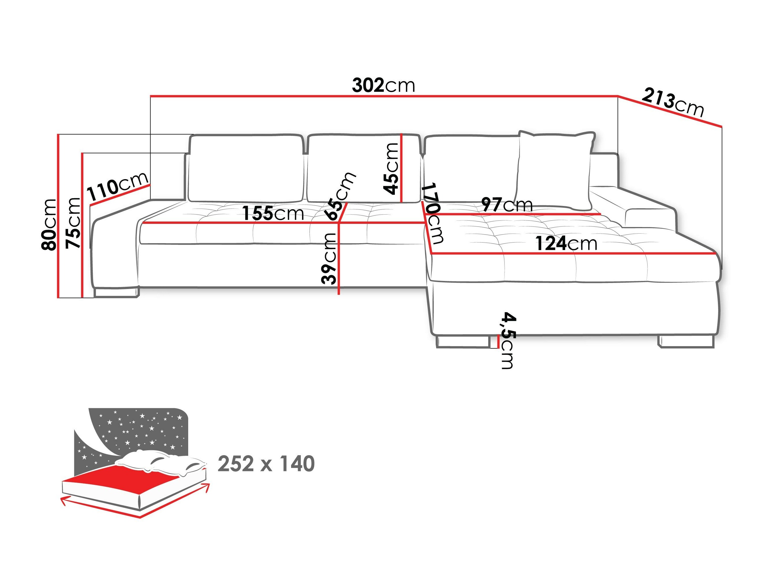 Ecksofa Comfivo 147 (Majorka 03)