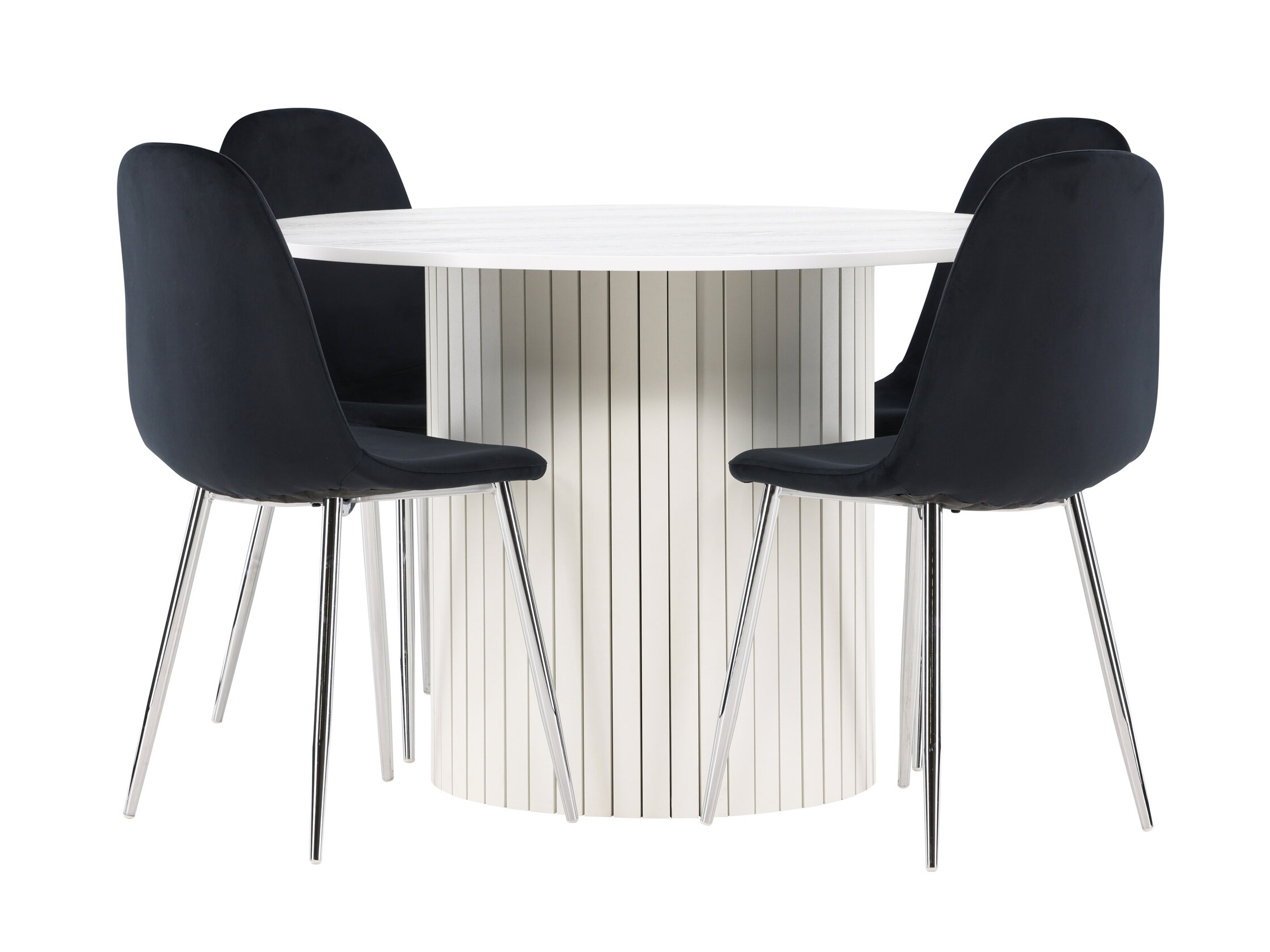 Essgruppe Dallas 5028 (Schwarz + Silber)