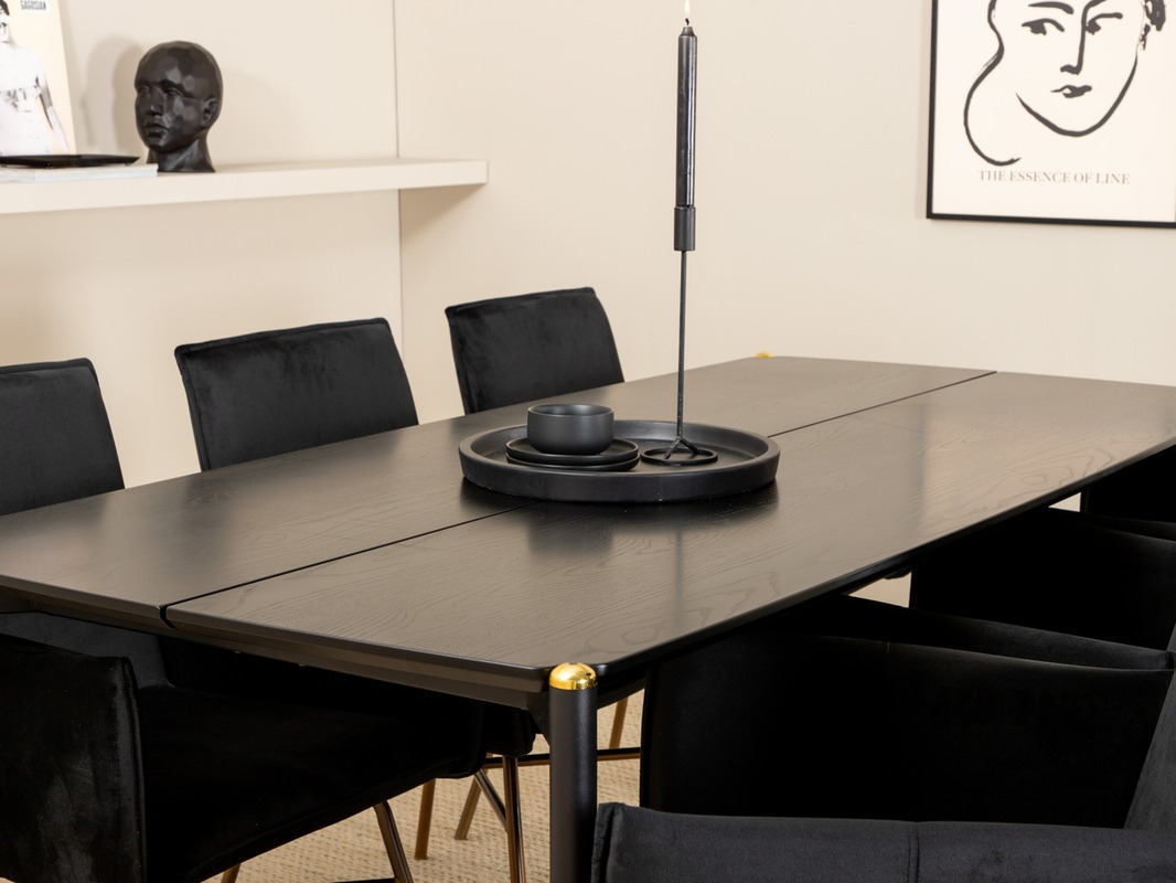 Essgruppe Dallas 5034 (Schwarz + Kupfer)