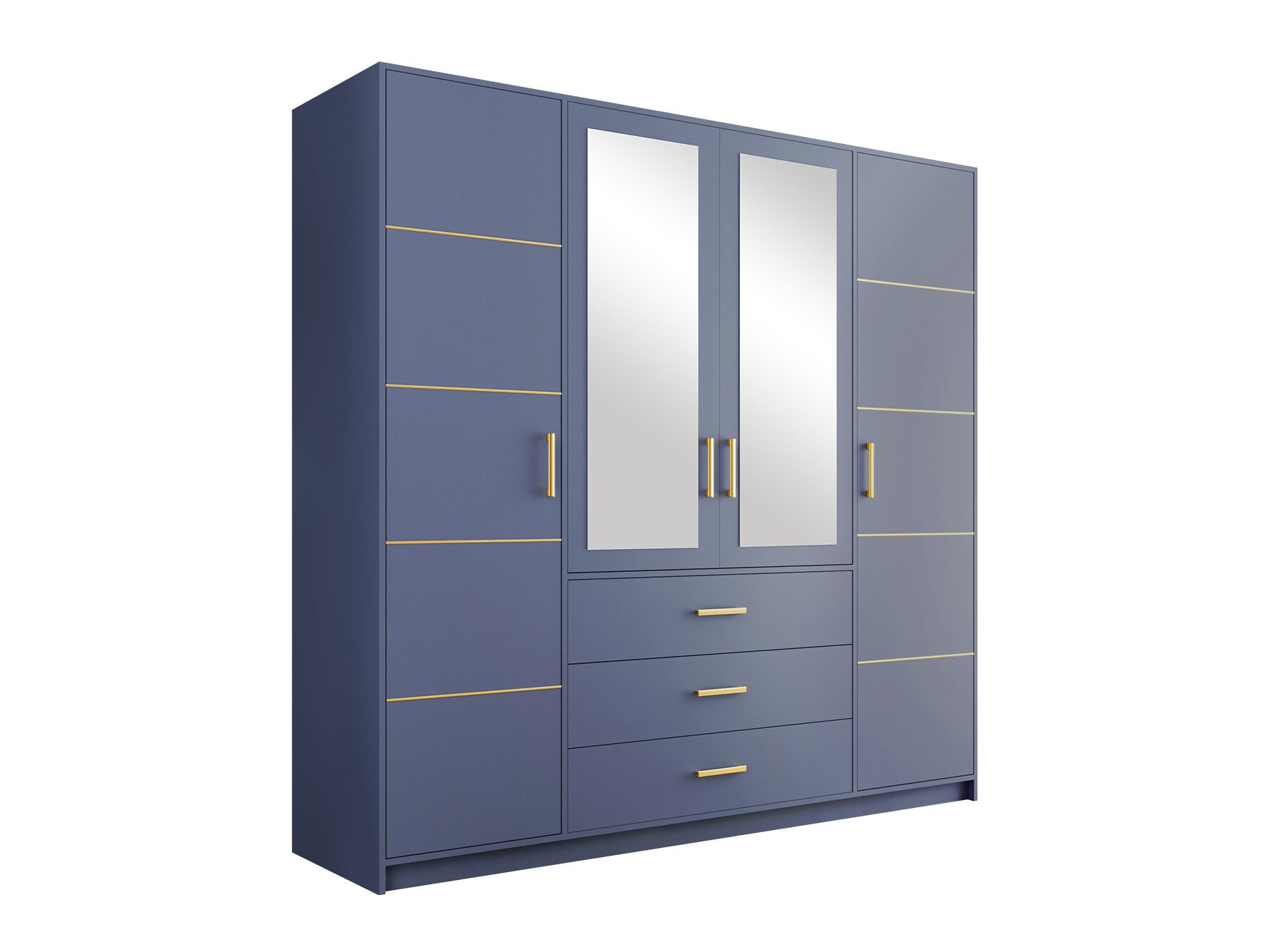 Kleiderschrank Delbalo 101 (Blau)