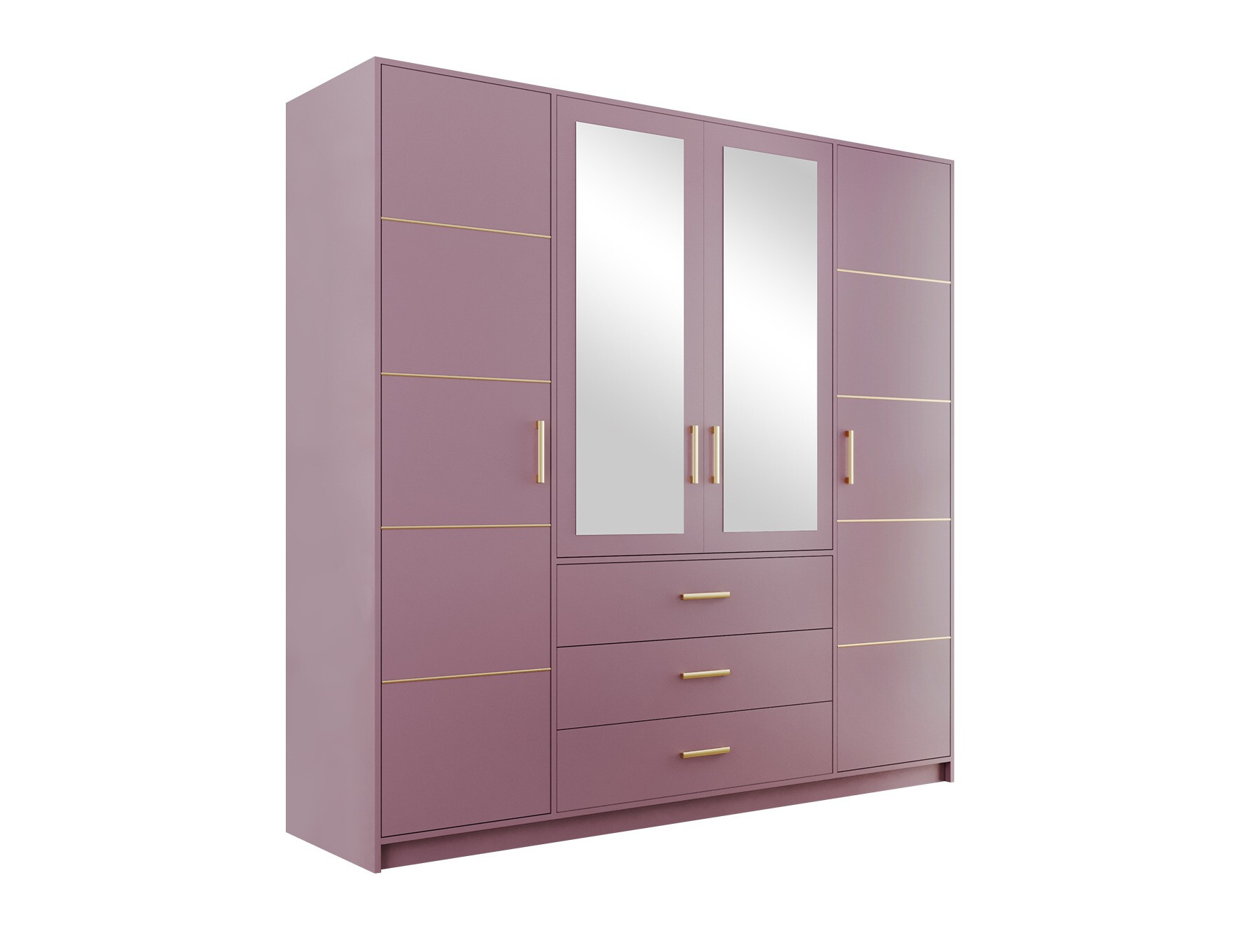 Kleiderschrank Rosa I (Lila)
