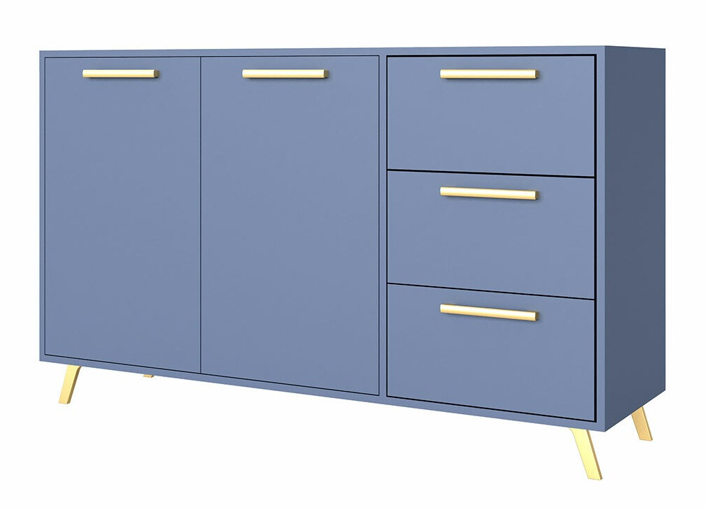Kommode Rosa (Blau + Gold)