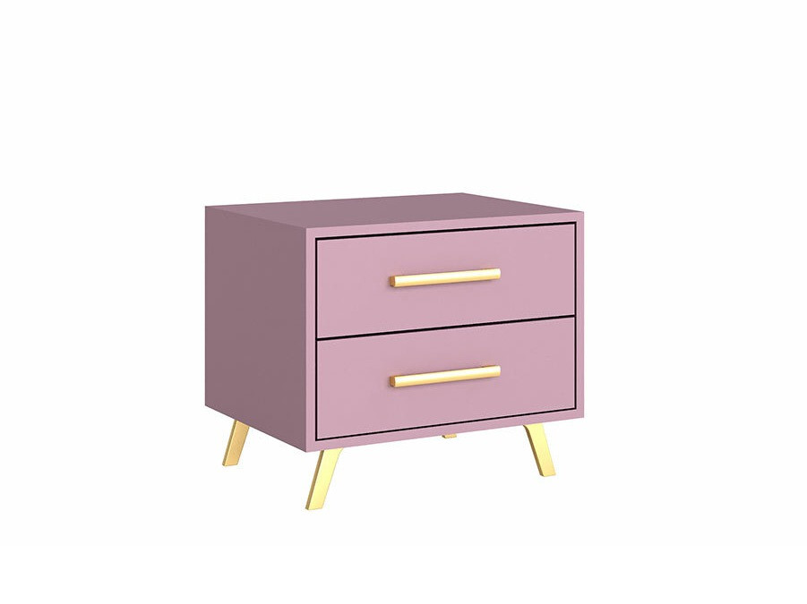 Nachttisch Rosa (Lila + Gold)