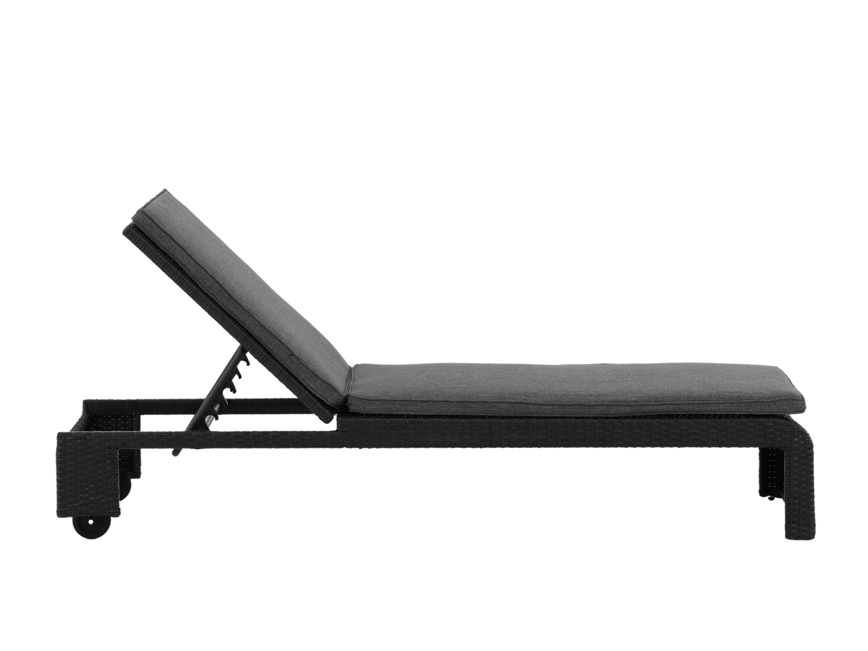 Garten-Loungesessel Dallas 771 (Schwarz + Grau)