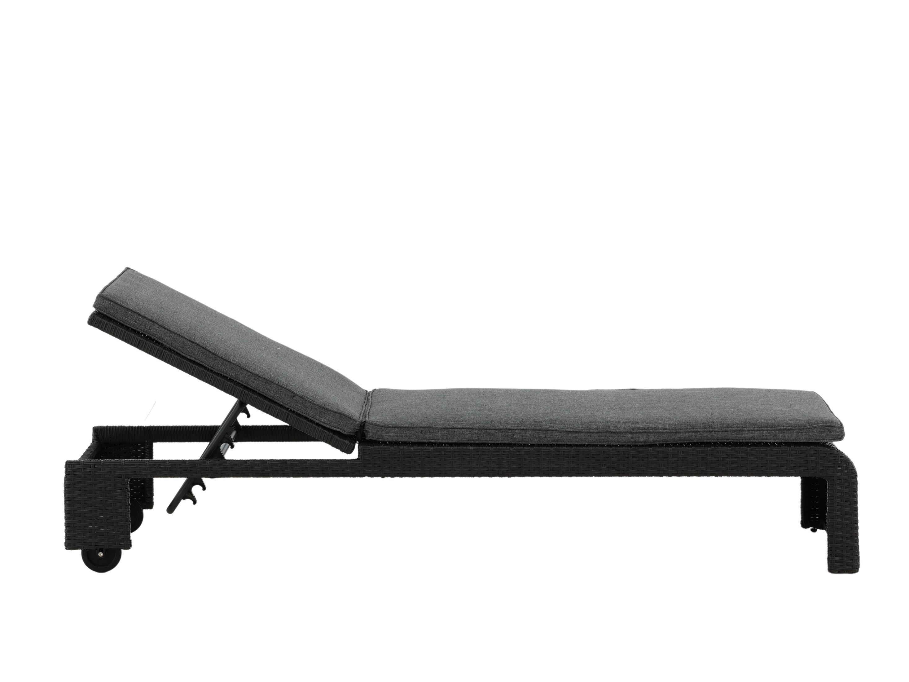 Garten-Loungesessel Dallas 771 (Schwarz + Grau)