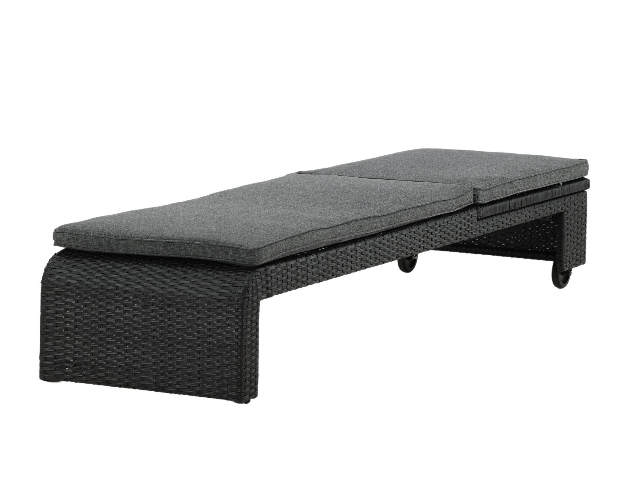 Garten-Loungesessel Dallas 771 (Schwarz + Grau)