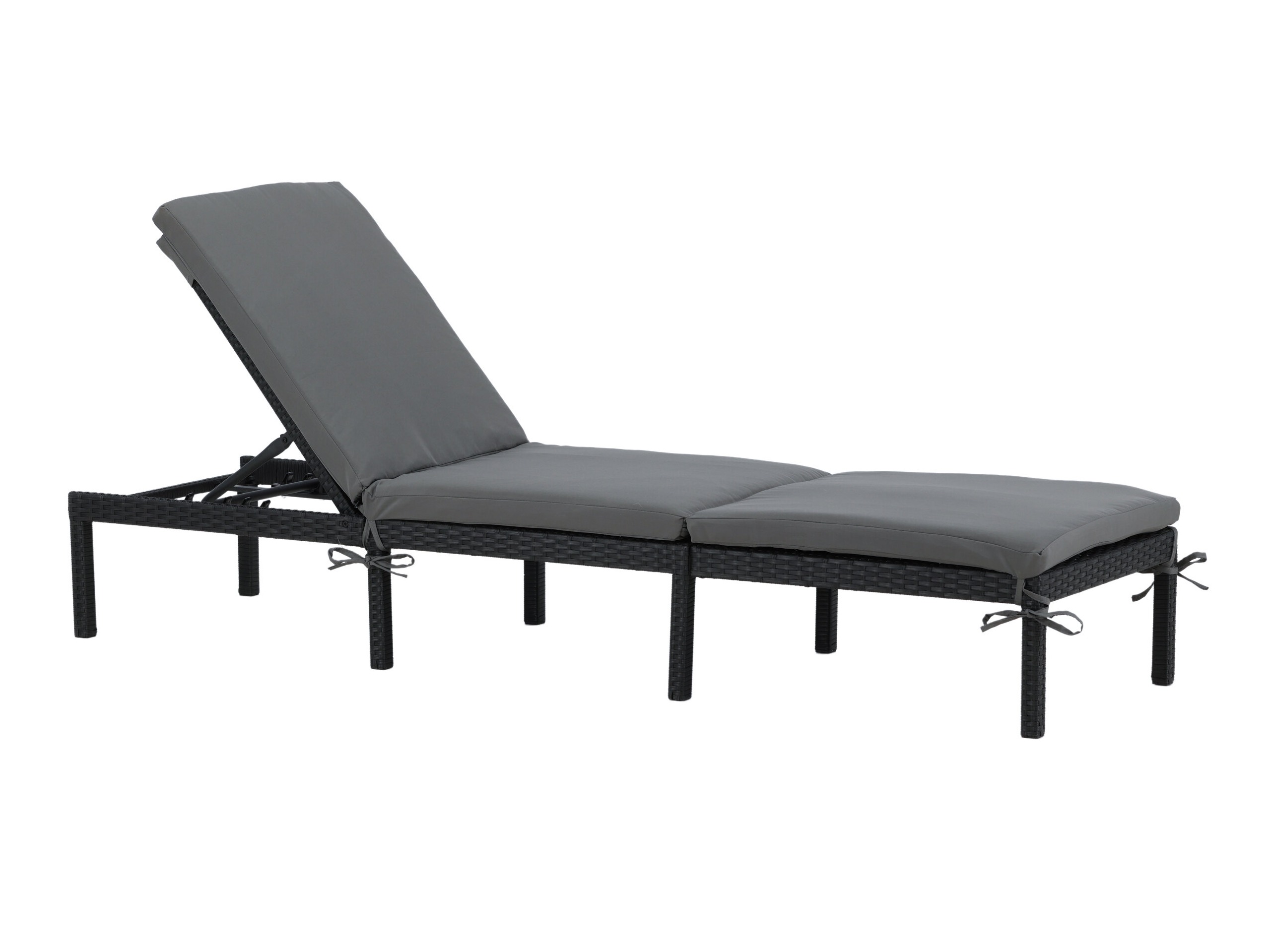 Garten-Loungesessel Dallas 904 (Schwarz + Grau)