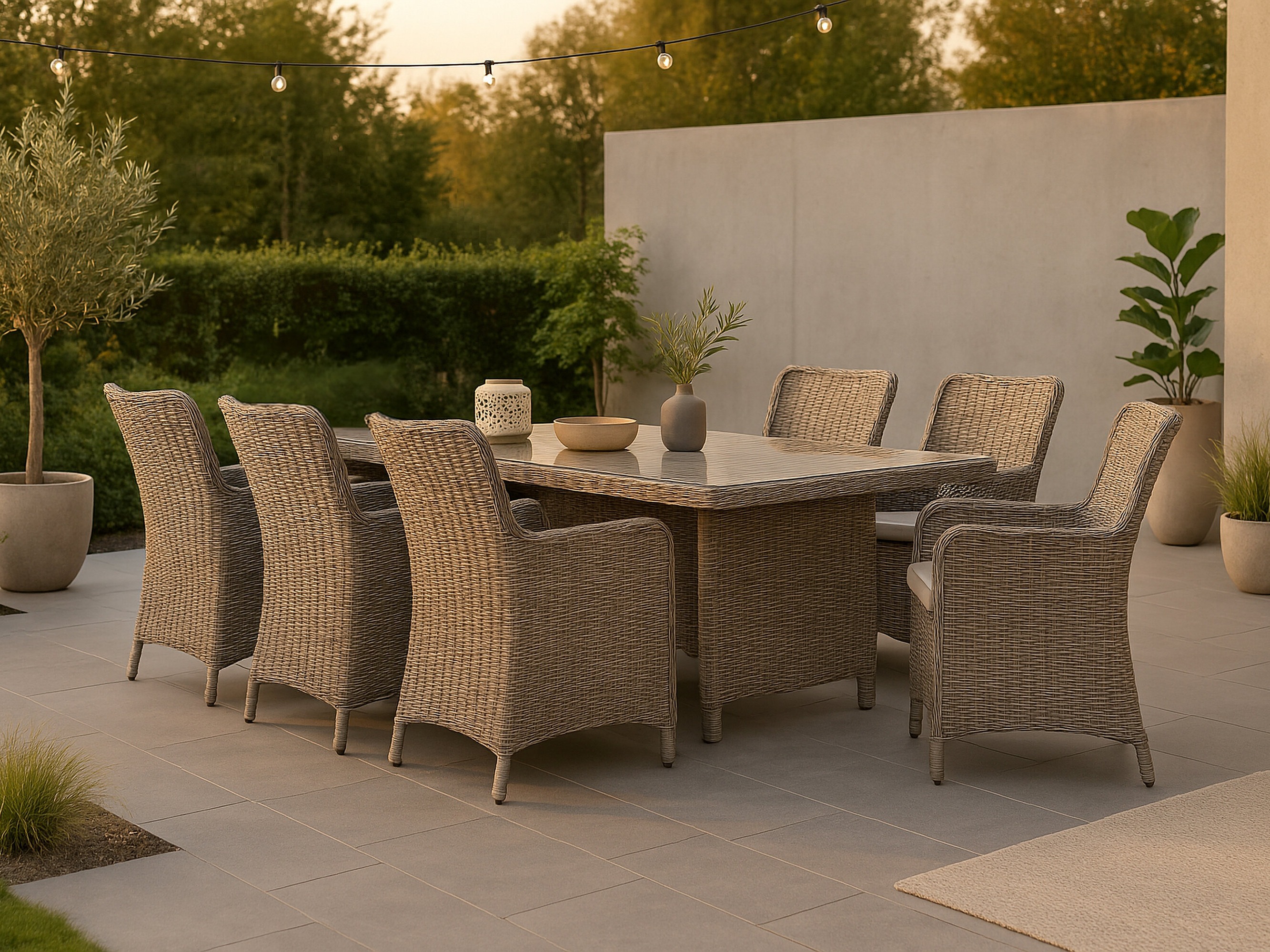 Tisch und Stühle Dallas 2201 (Hellbraun + Beige)