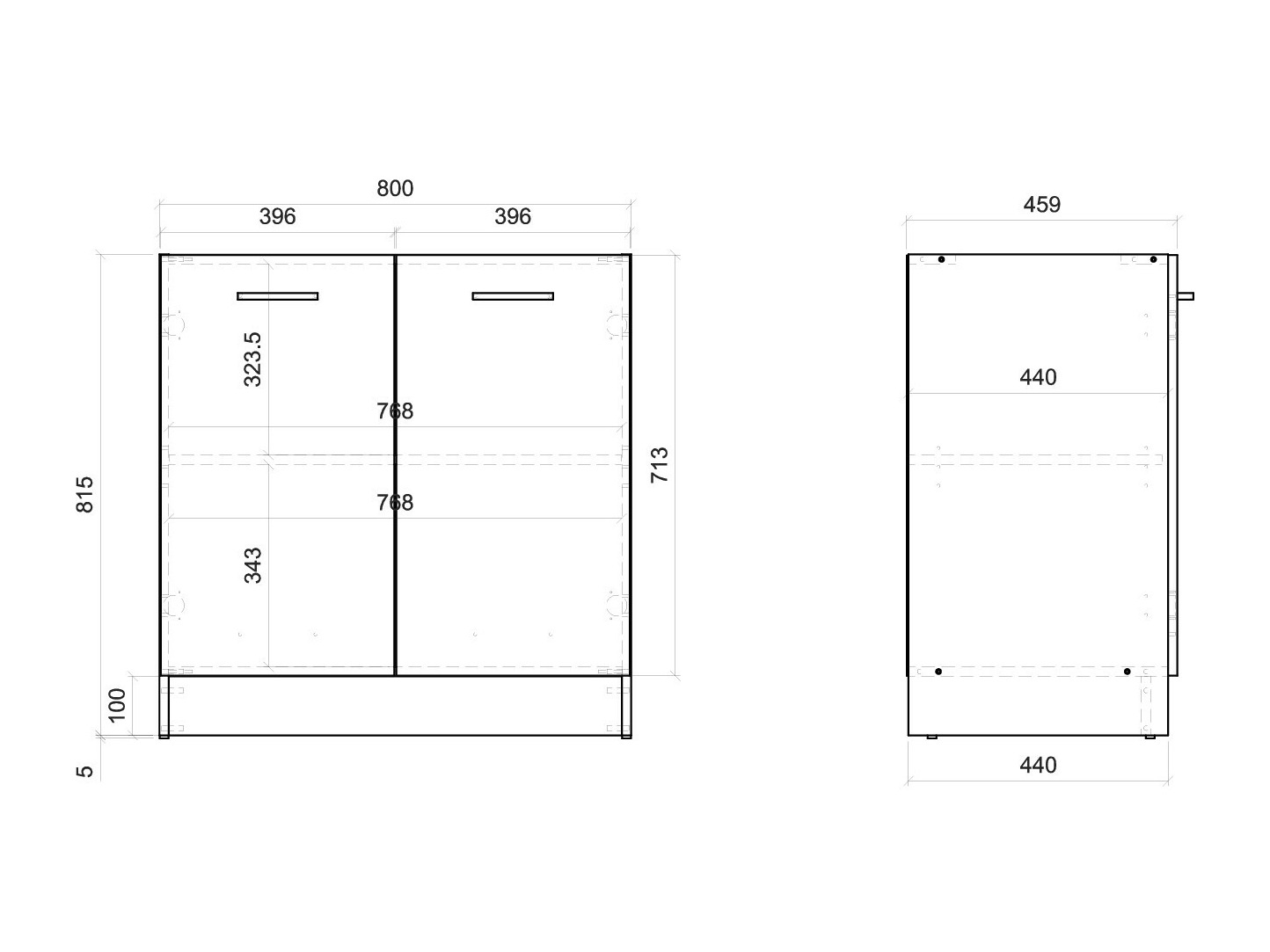 Modularer Schrank mit Türen Quti 110