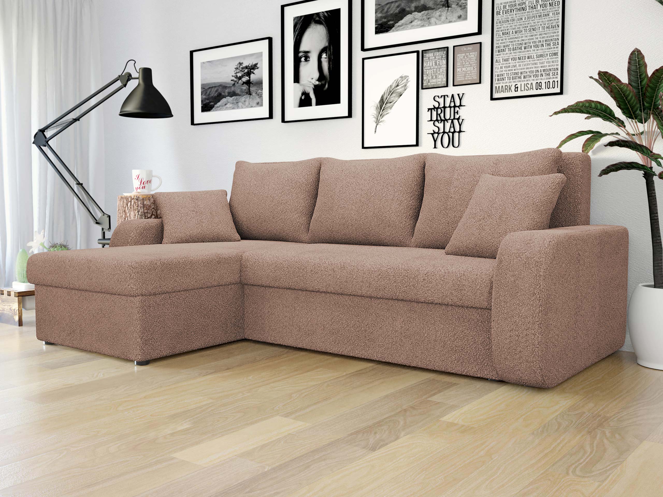 Ecksofa Comfivo Melissa (Coral 45)