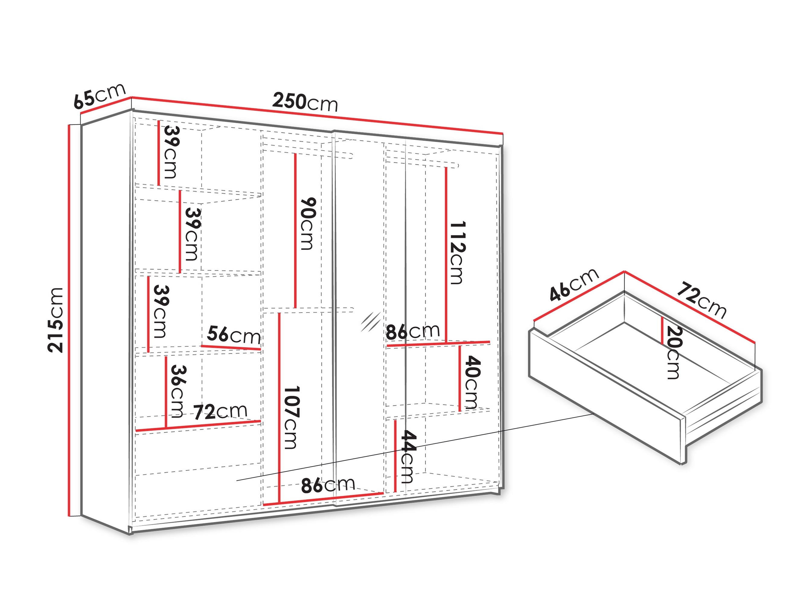 Kleiderschrank Honolulu 268