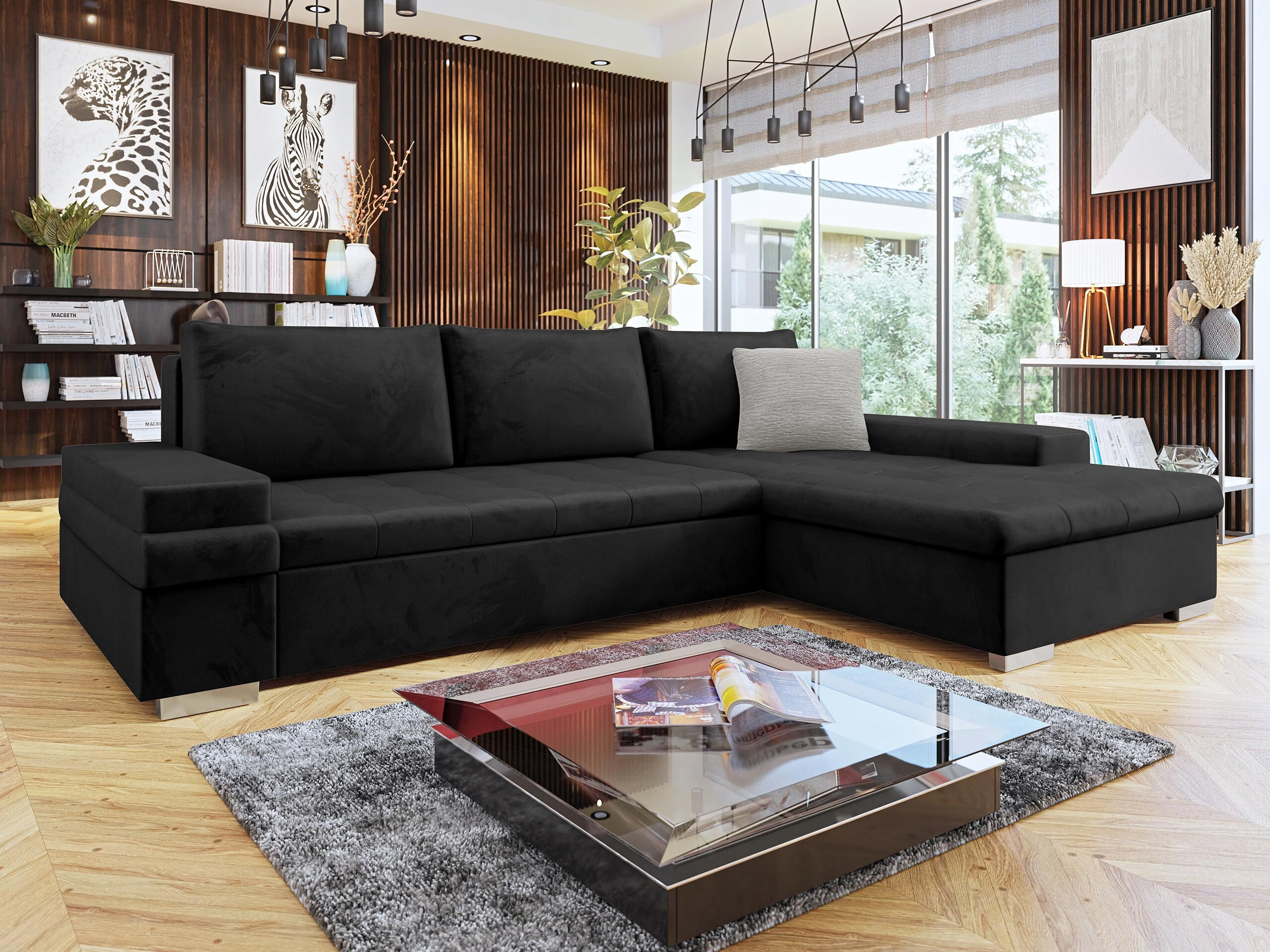 Ecksofa Comfivo Olivetum III (Piano 17 + Mokka 82)