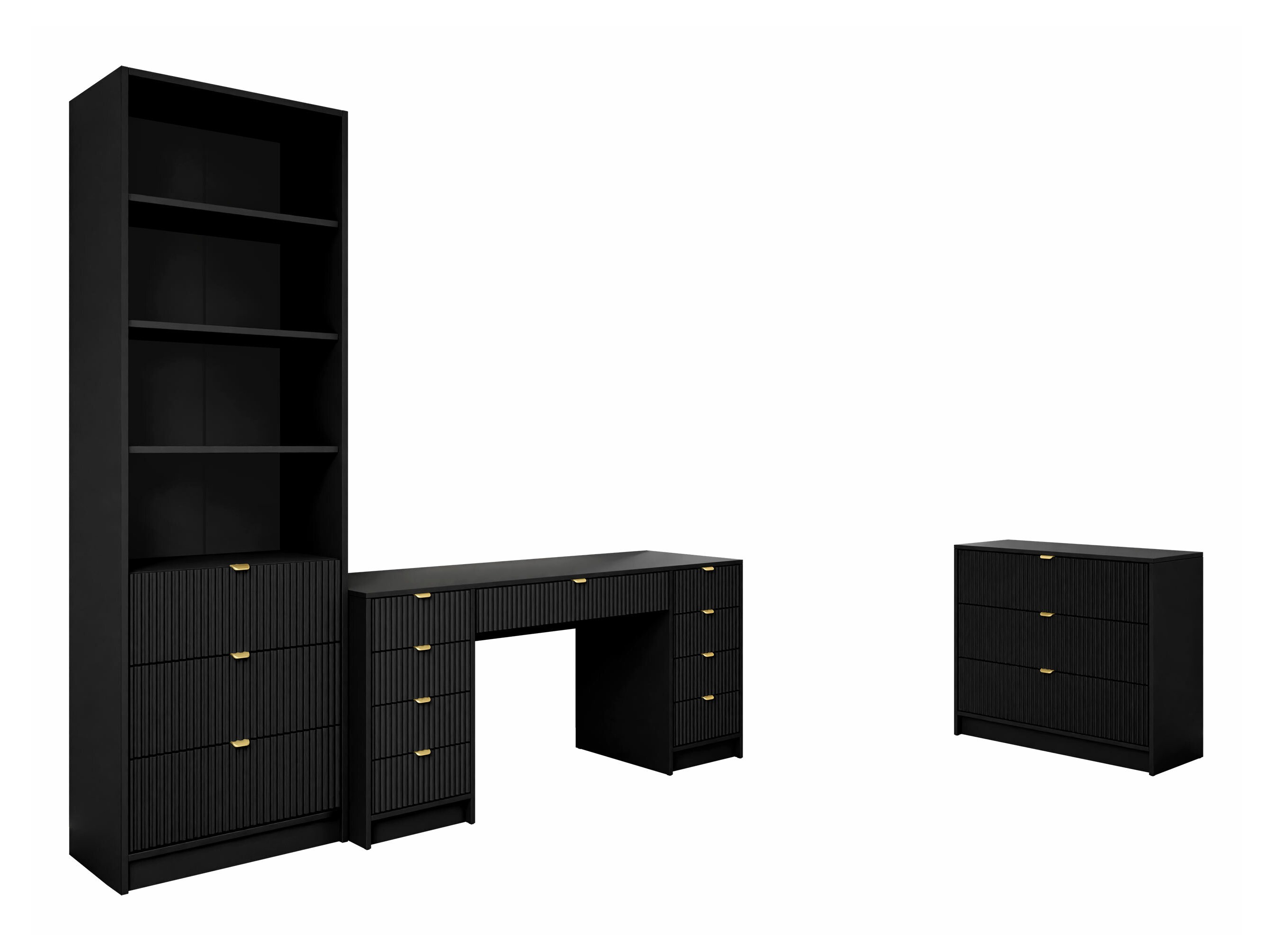 Büro-Set Comfivo Papilio VI (Schwarz)