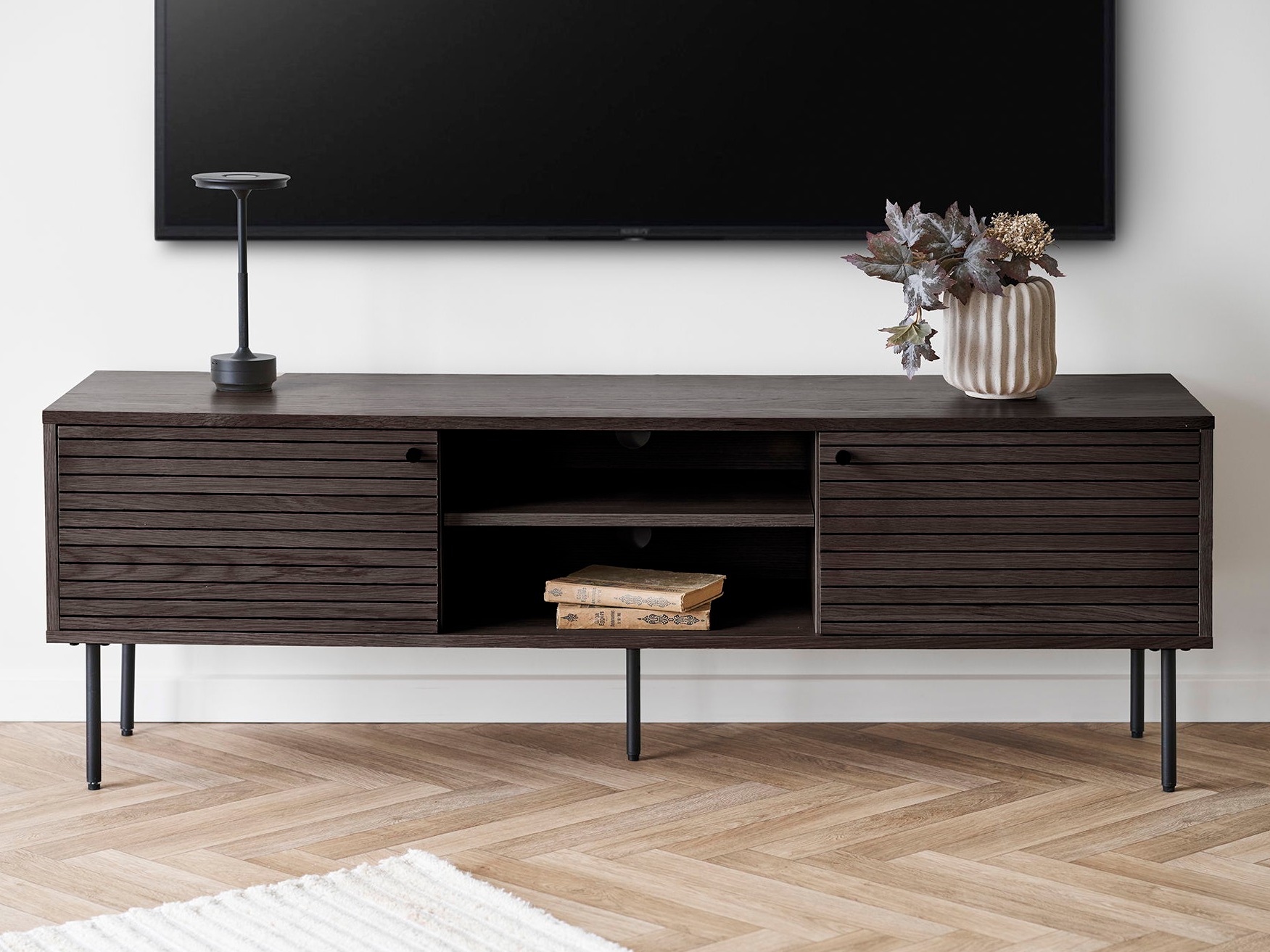TV-Möbel Elbelme 108 (Eichenholzoptik dunkel)