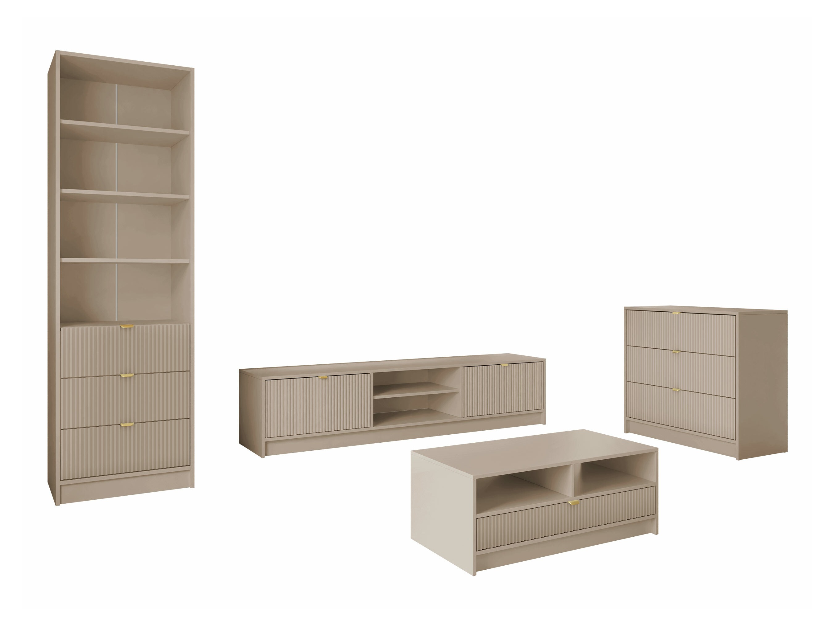 Wohnzimmer-Sets Comfivo Larmire 118 (Beige)