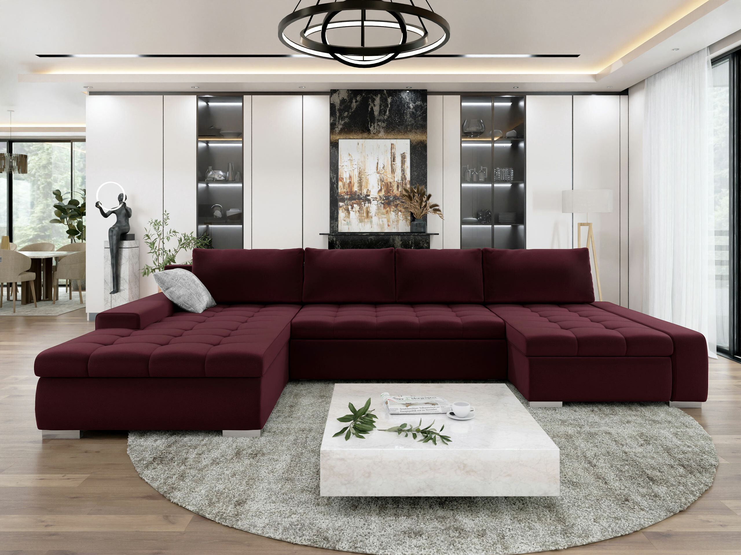 Ecksofa Comfivo 248 (Venus Velvet 2932 + Miu 2059)