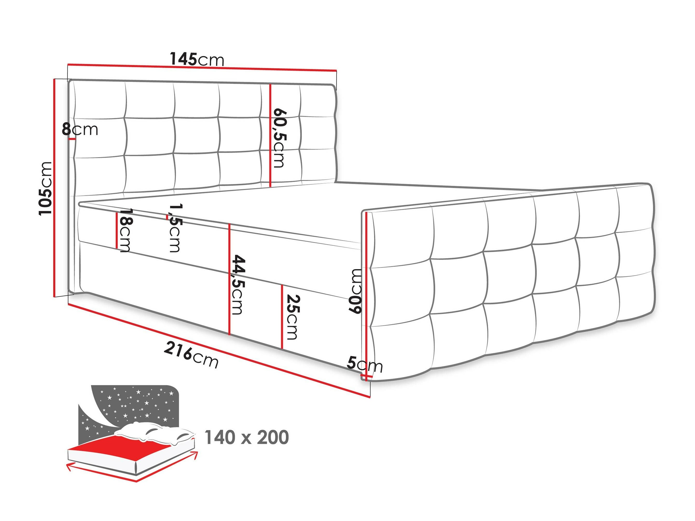 Boxspringbett Memphis 113 (Rico 18)