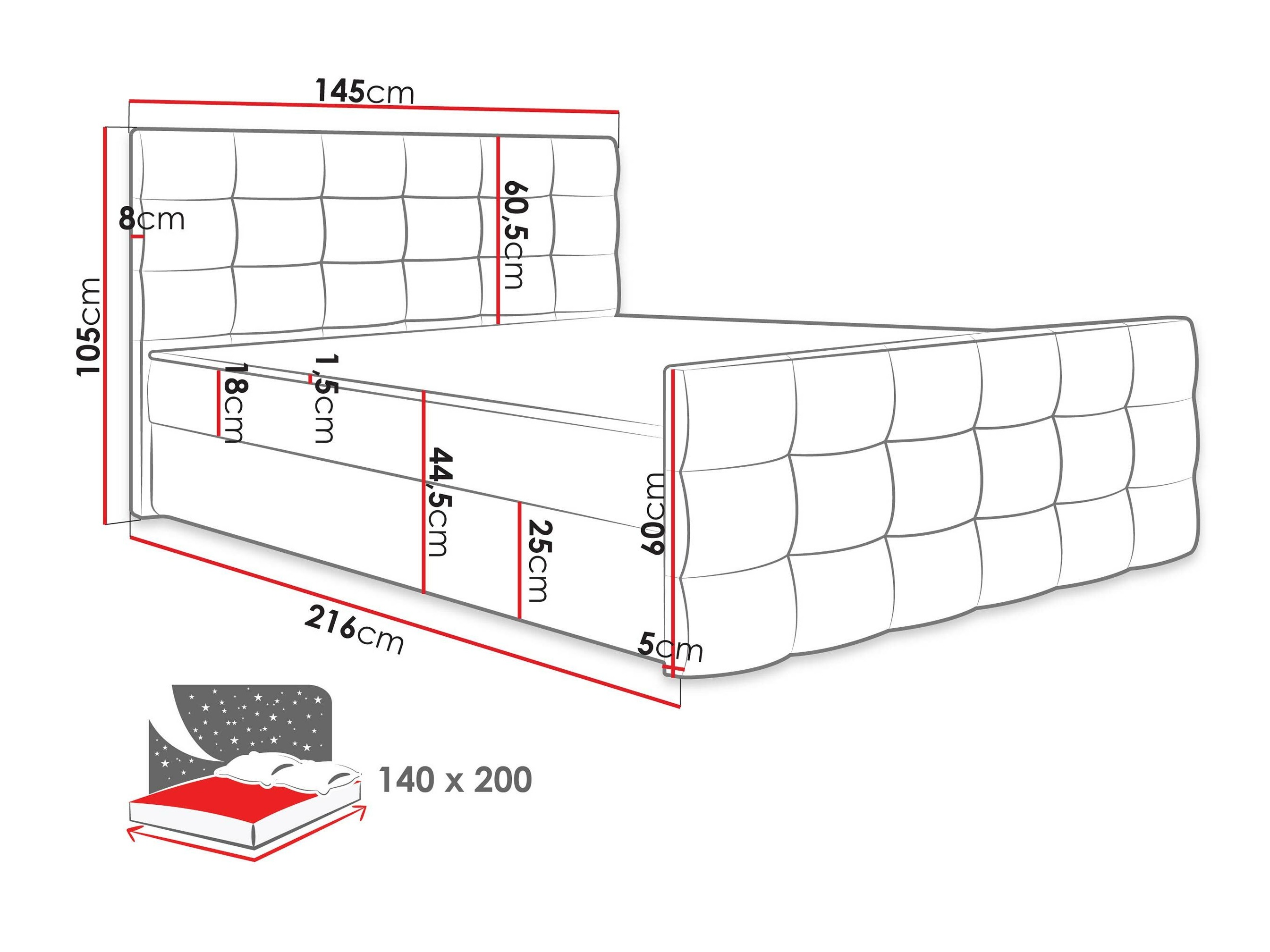 Boxspringbett Memphis 113 (Rico 23)