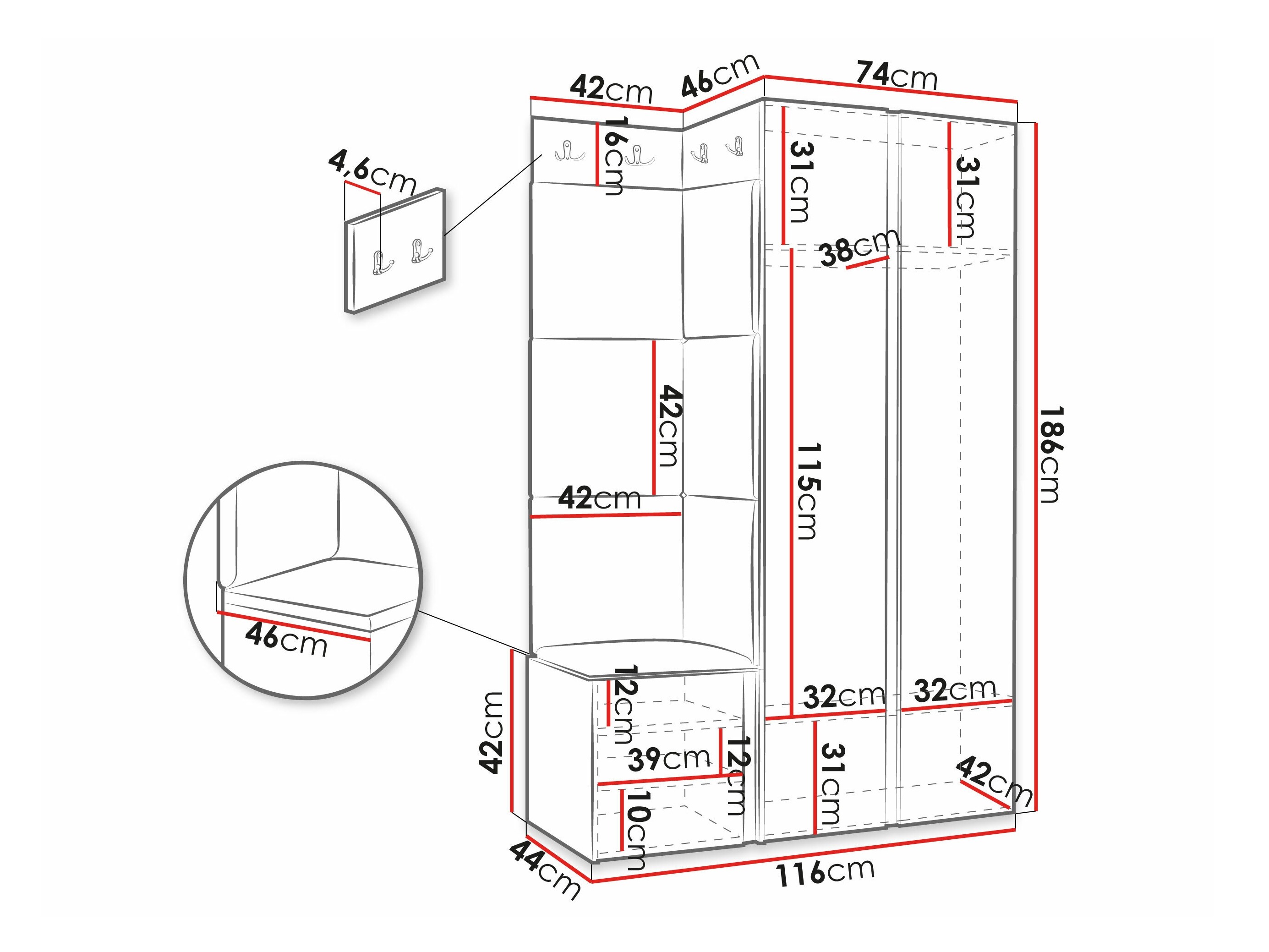 Flurgarnitur Hartford 387 (Weiss)