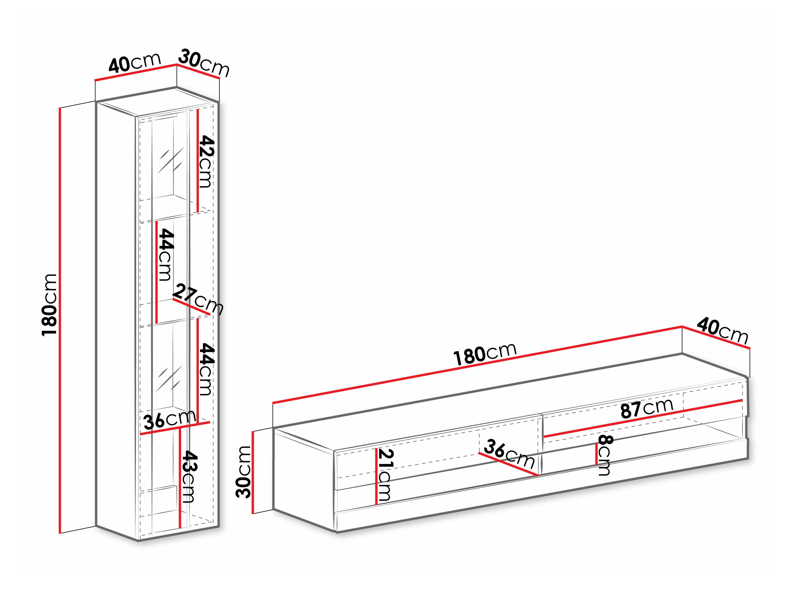 Wohnzimmer-Sets Venenou 118 (Weiss + Weiss glänzend)