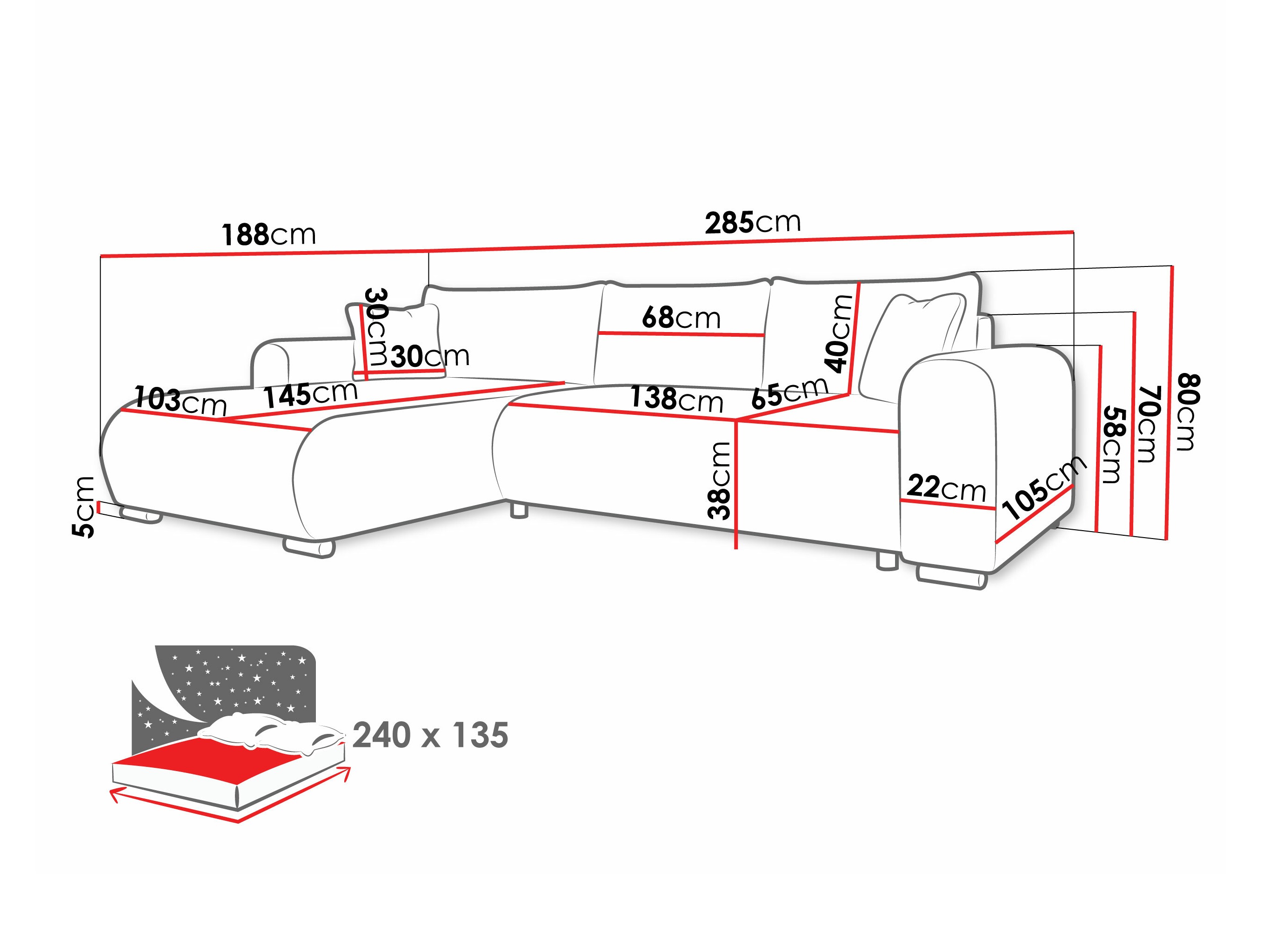 Ecksofa Comfivo 410 (Poso 110)
