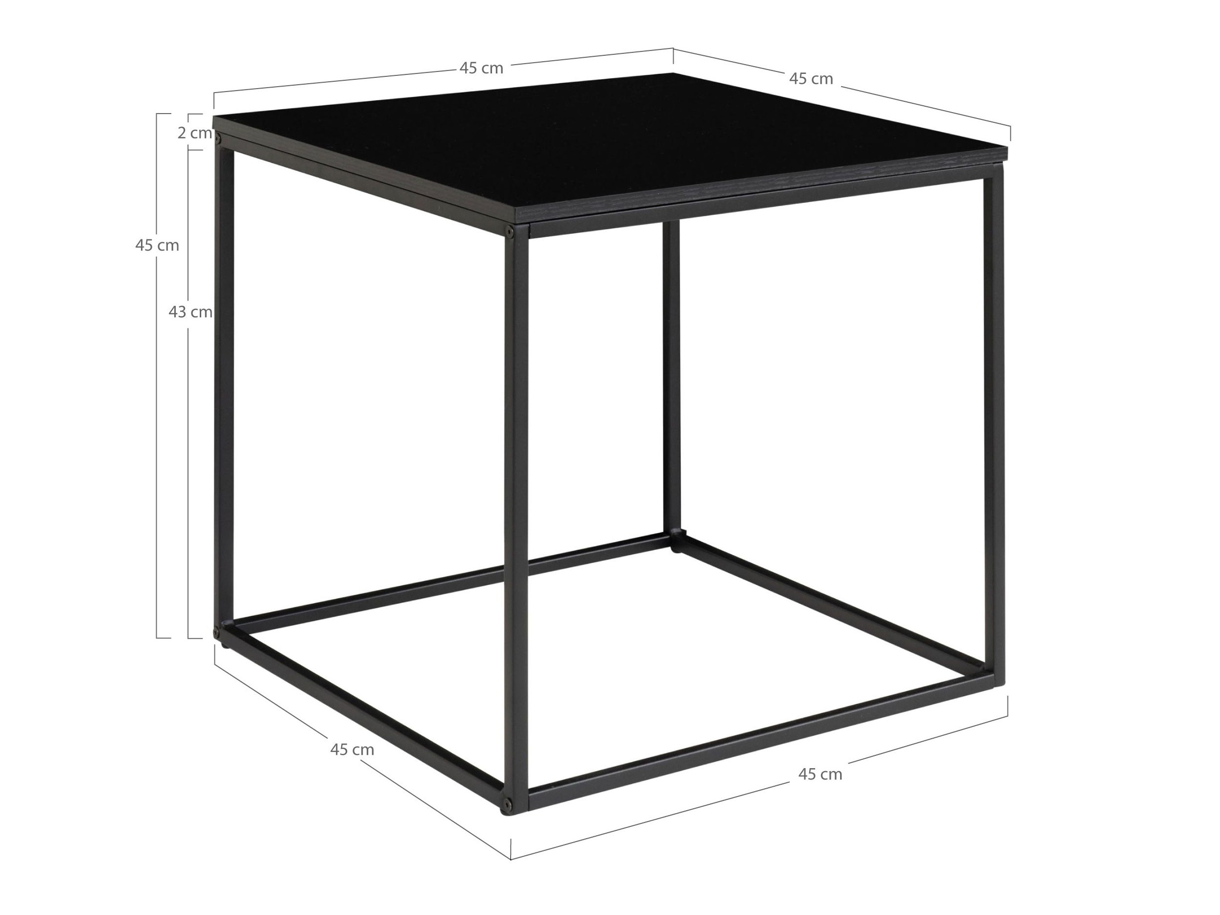Beistelltisch Sorbeni 111 (Schwarz)