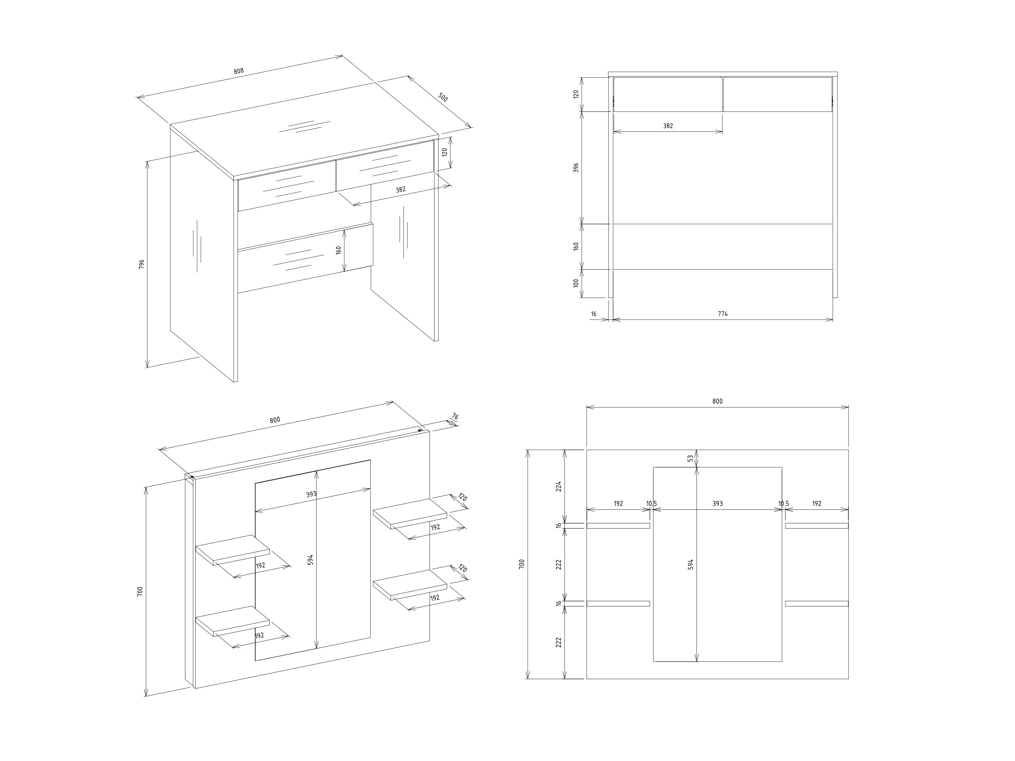 Schminktisch Mandeville 357