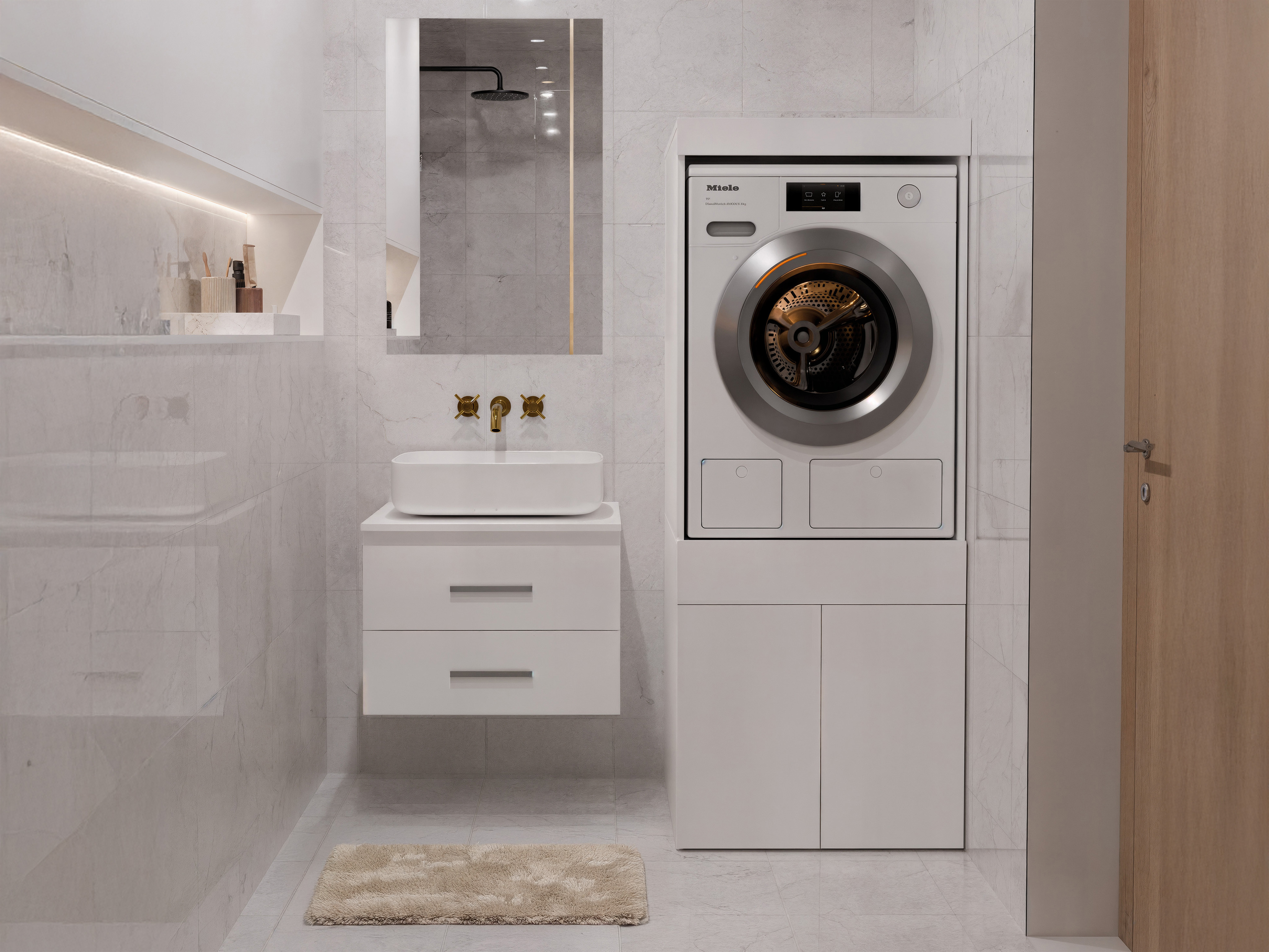 Badezimmer-Regal Balelbo 111 (Weiss)