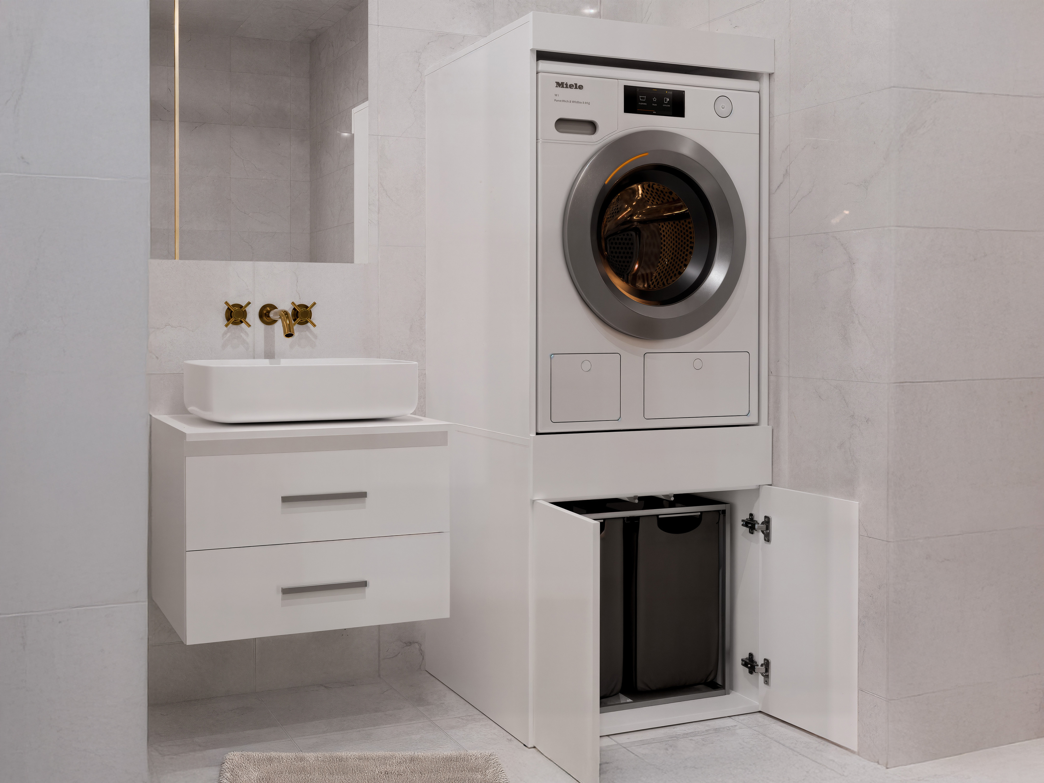 Badezimmer-Regal Balelbo 111 (Weiss)
