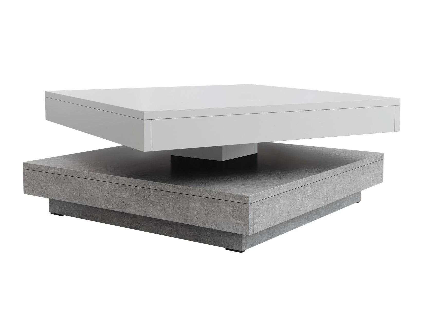 Couchtisch-Transformer Comfivo Pisces (Beton + Weiss)