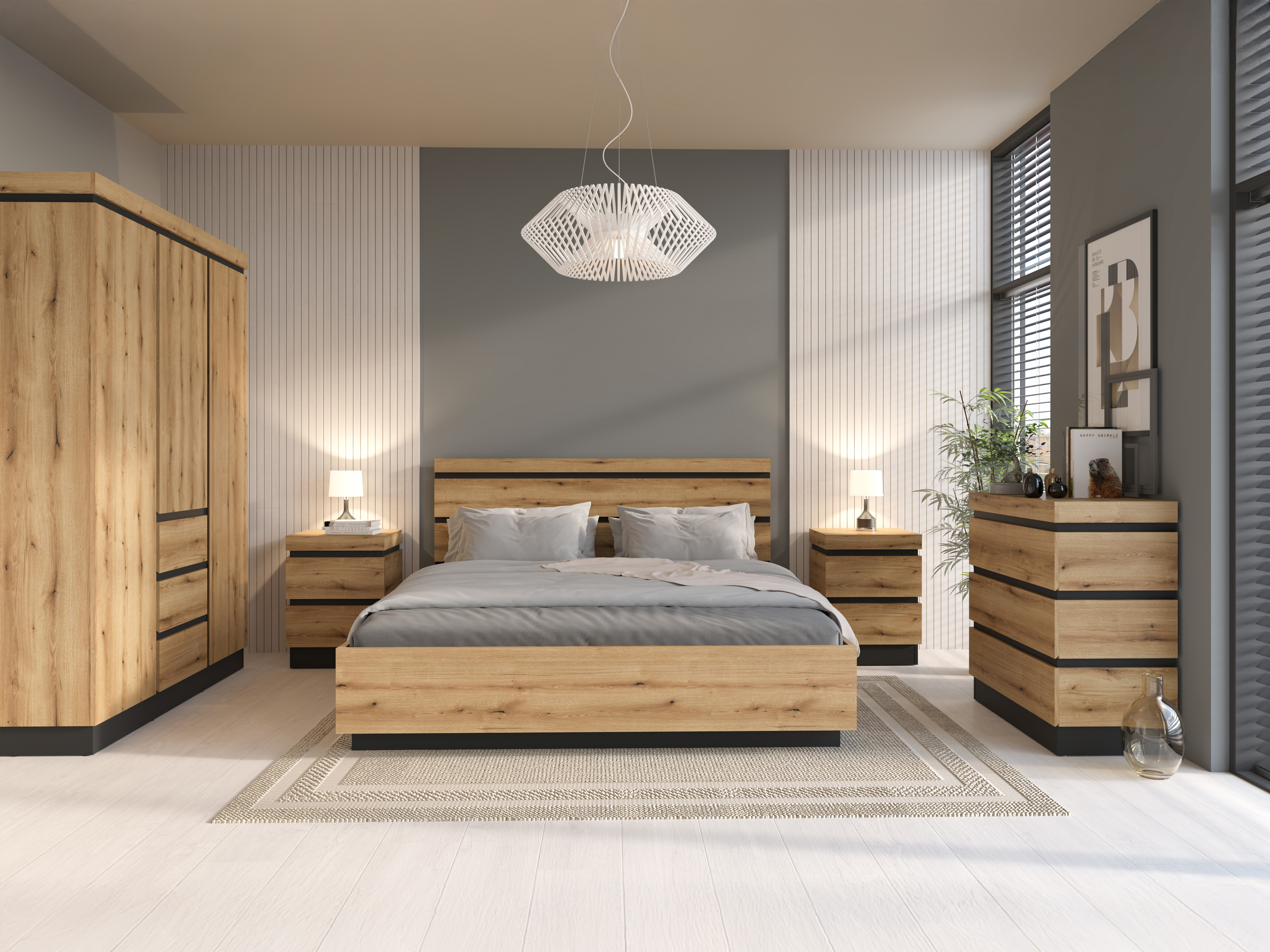 Schlafzimmer-Set Enocira 133 (Ja)
